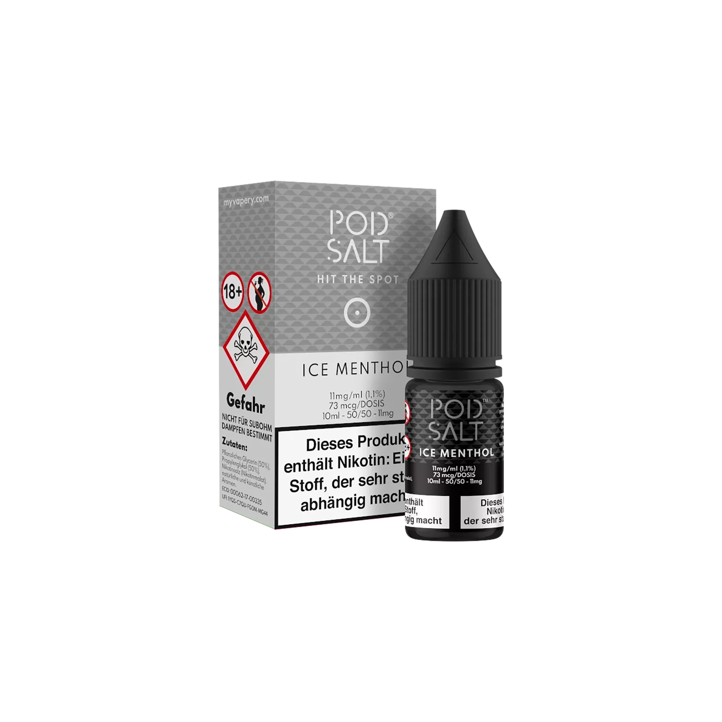 Pod Salt - E-Liquid - NicSalt - Ice Menthol - 10 ml - 11 mg