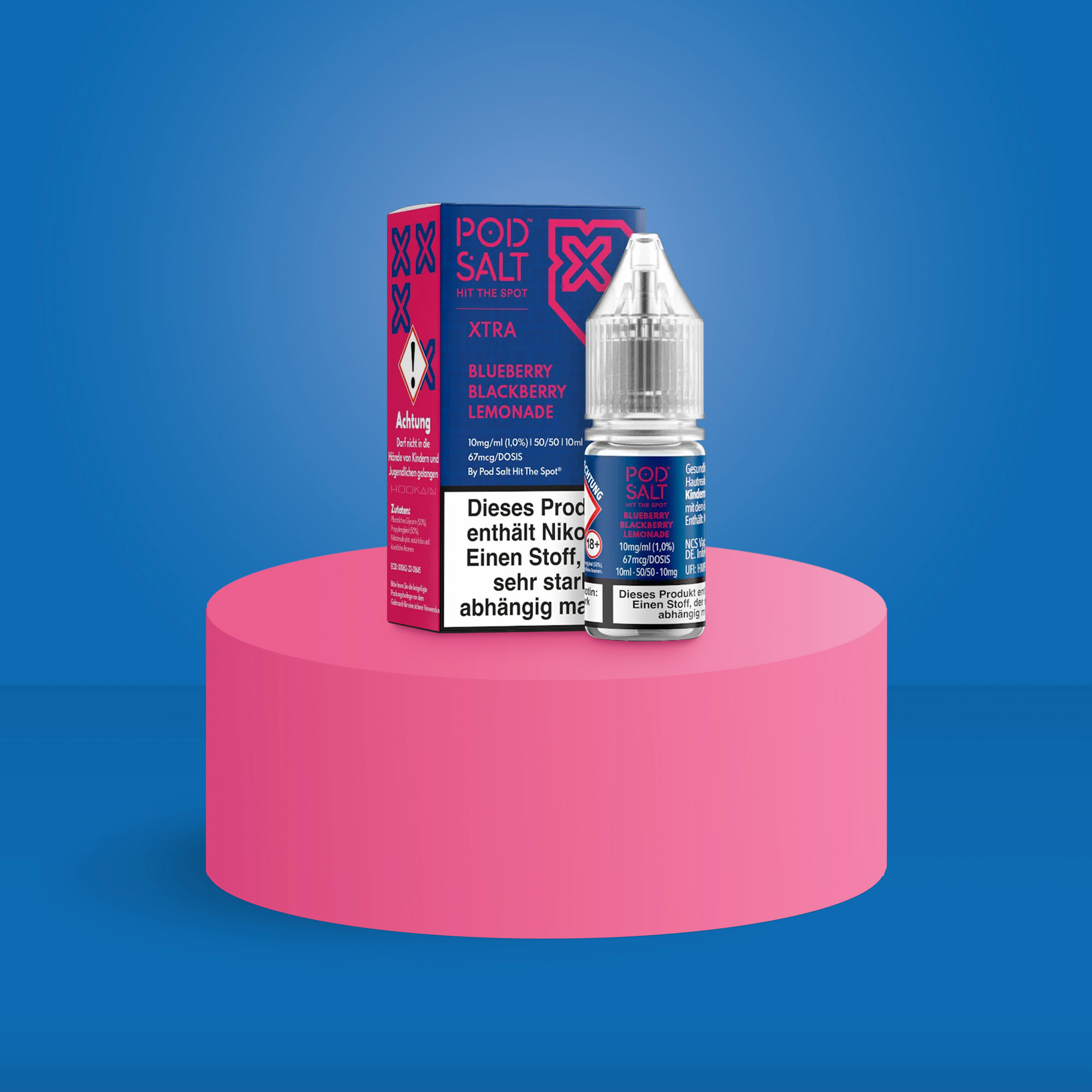 Pod Salt Xtra Nikotinsalz E-Liquid Blueberry Blackberry Lemonade 10 ml mit 10 mg g&uuml;nstig bestellen 1