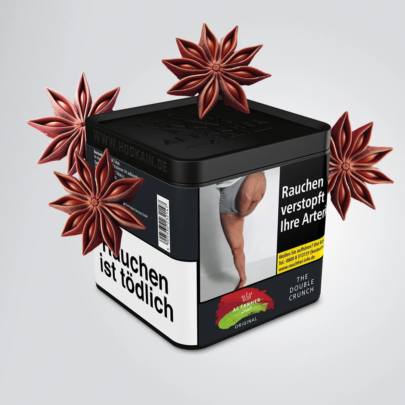 Al Fakher The Double Crunch 1000 g Shisha Tabak – Doppelapfel Genuss 1