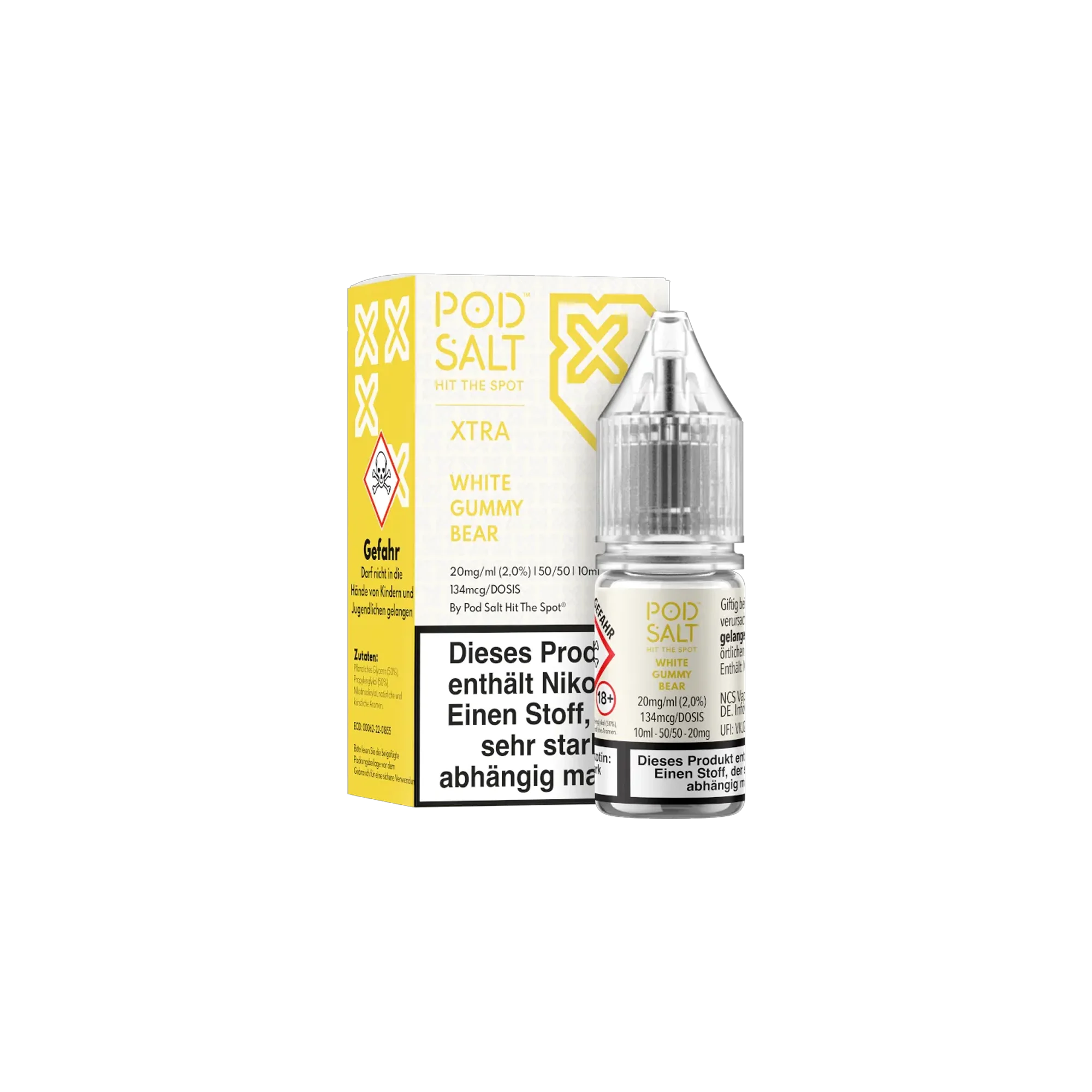 Pod Salt Xtra Nikotinsalz E-Liquid White Gummy Bear 10 ml mit 20 mg günstig bestellen 2