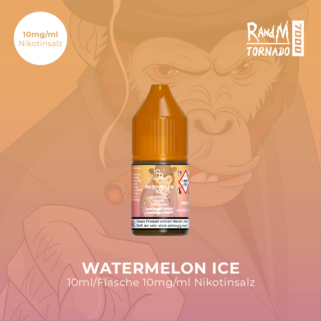 RandM Tornado 7000 | Watermelon Ice E-Liquid Nikotinsalz 10 mg 1