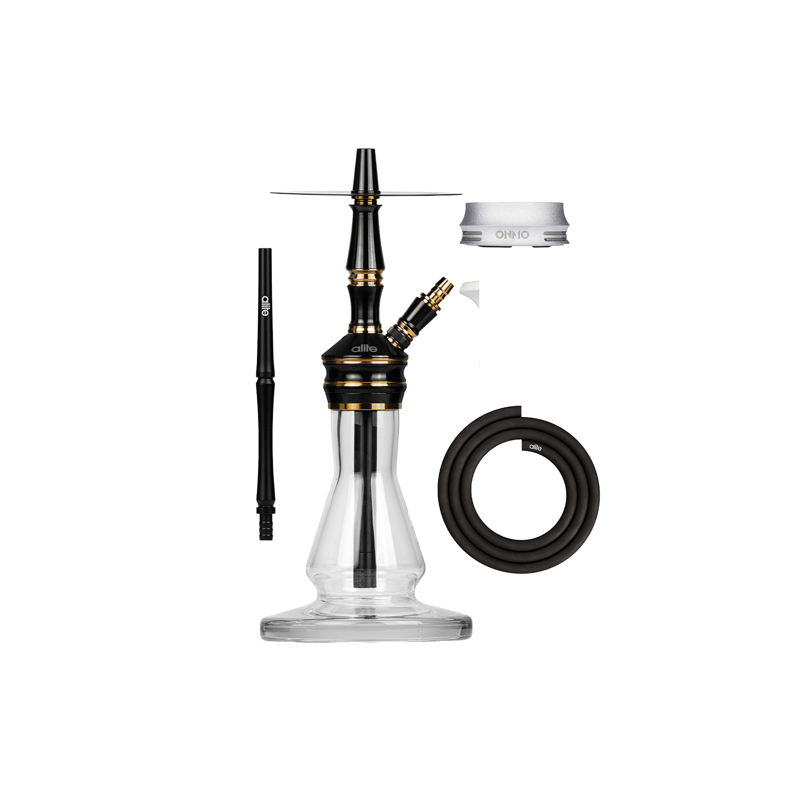 Alite Swiss Mini Lounge Black/Gold – Shisha aus Edelstahl 1