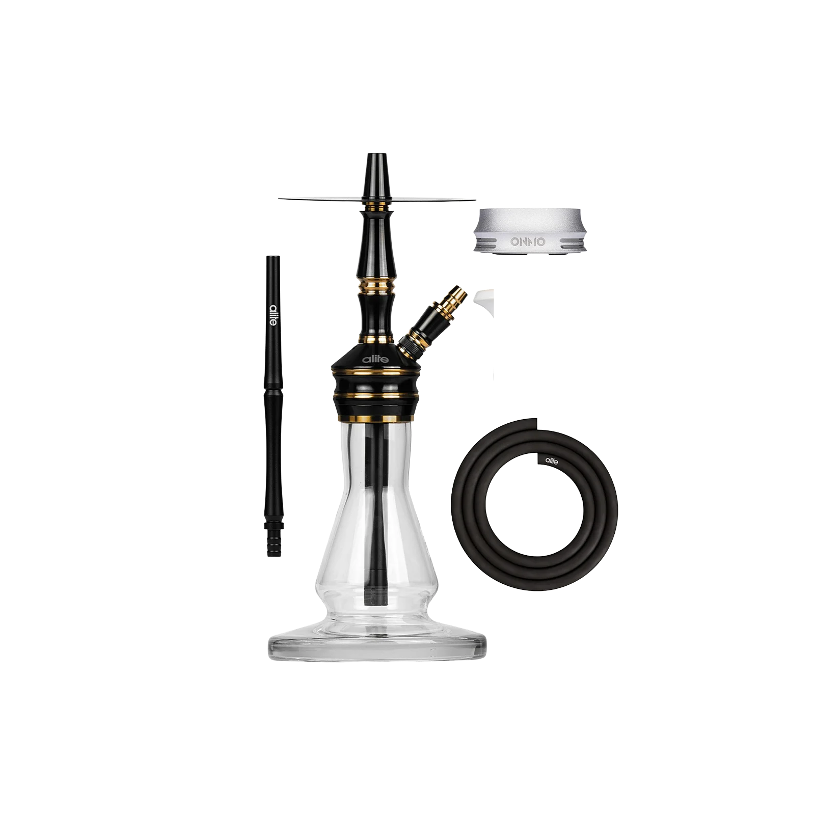 Alite Swiss Mini Lounge Black/Gold – Shisha aus Edelstahl 1