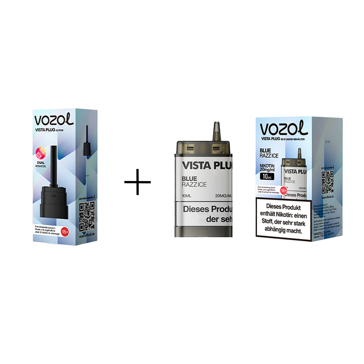 Vozol - Vista Plug Set - EZ Pod - Blue Razz Ice + Empty Pod