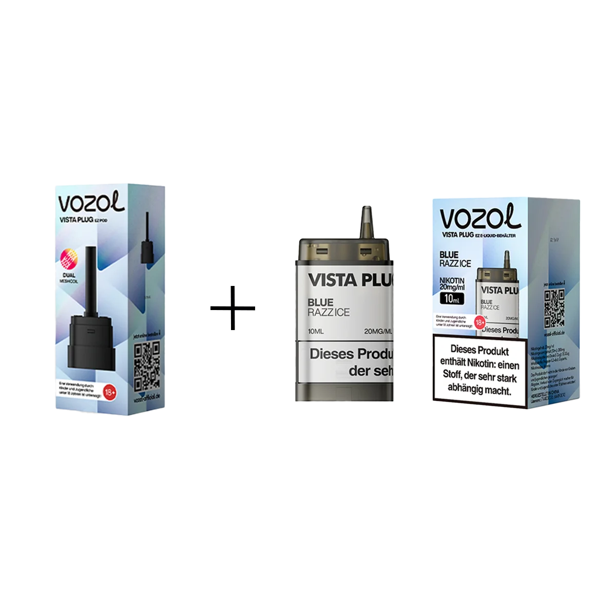 Vozol - Vista Plug Set - EZ Pod - Blue Razz Ice + Empty Pod