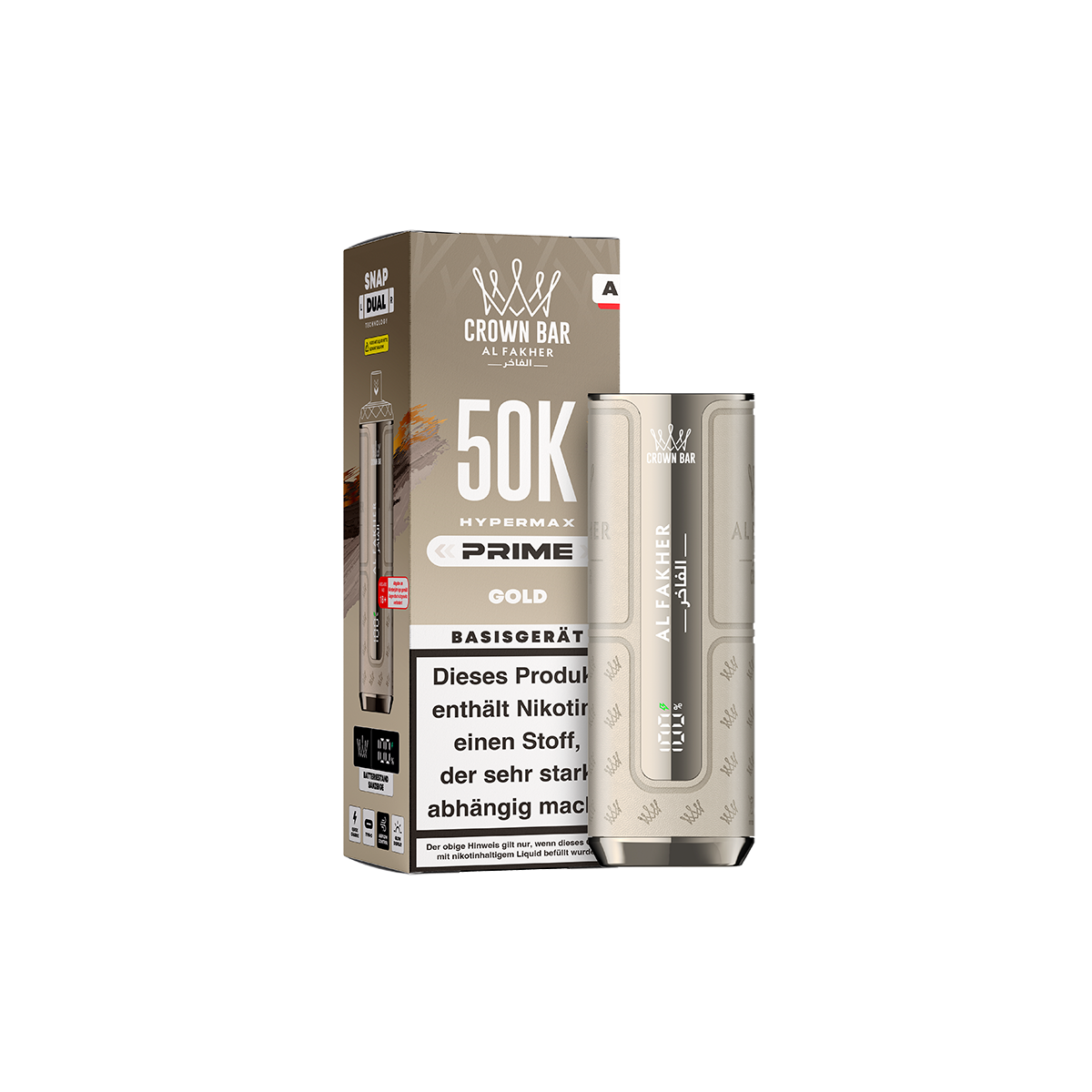 Al Fakher- Hypermax - Prime - 50K - Basisger&auml;t - Gold 1