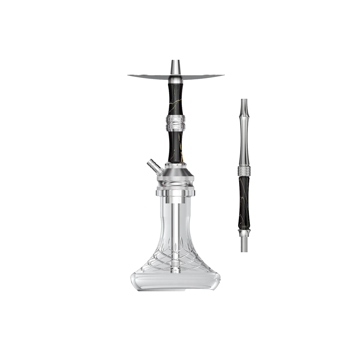 NZ Shisha | BUTTERFLY XS | silver-black-gold