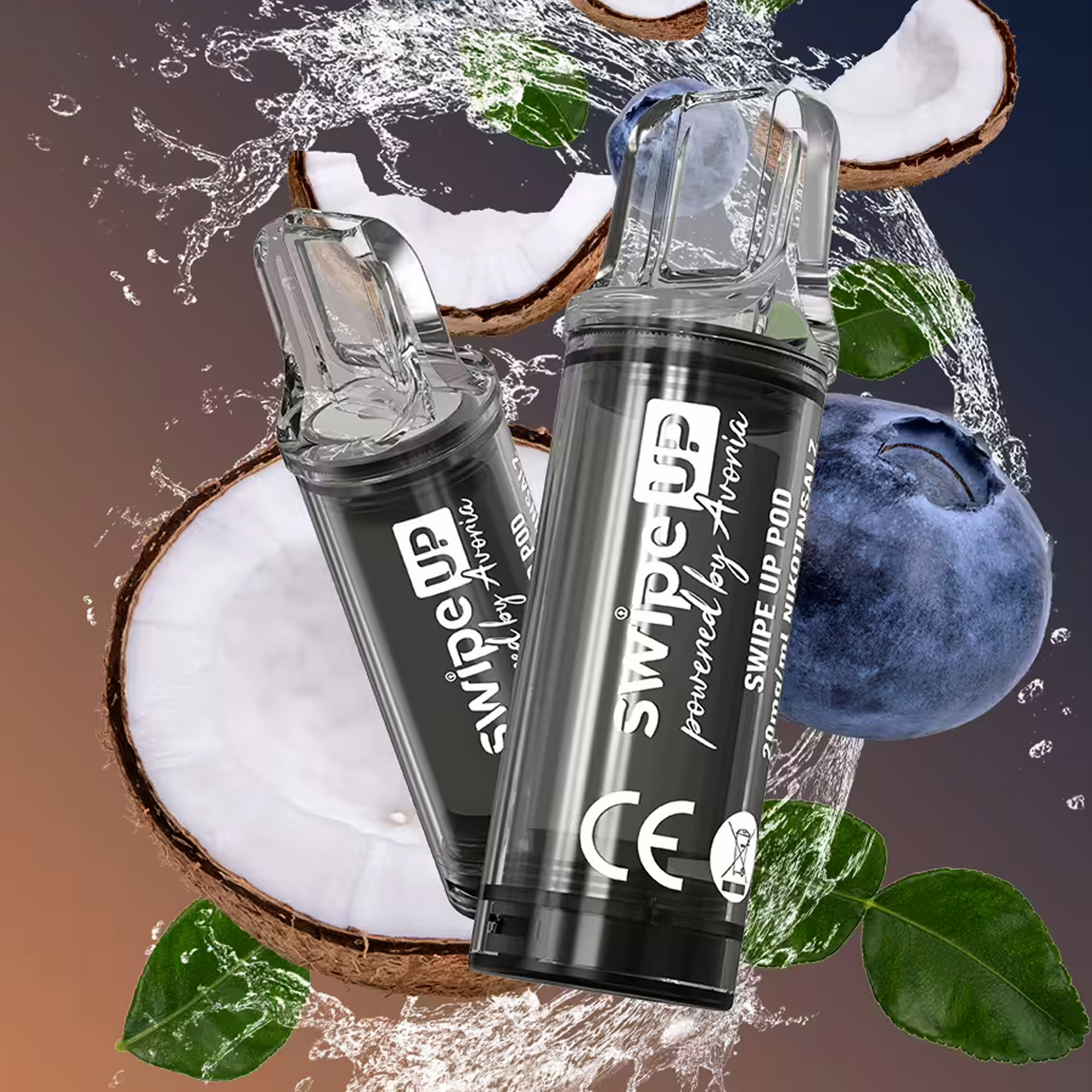 Swipe Up E-Liquid Prefilled Pods Blaubeere-Kokos von Avoria kaufen 1