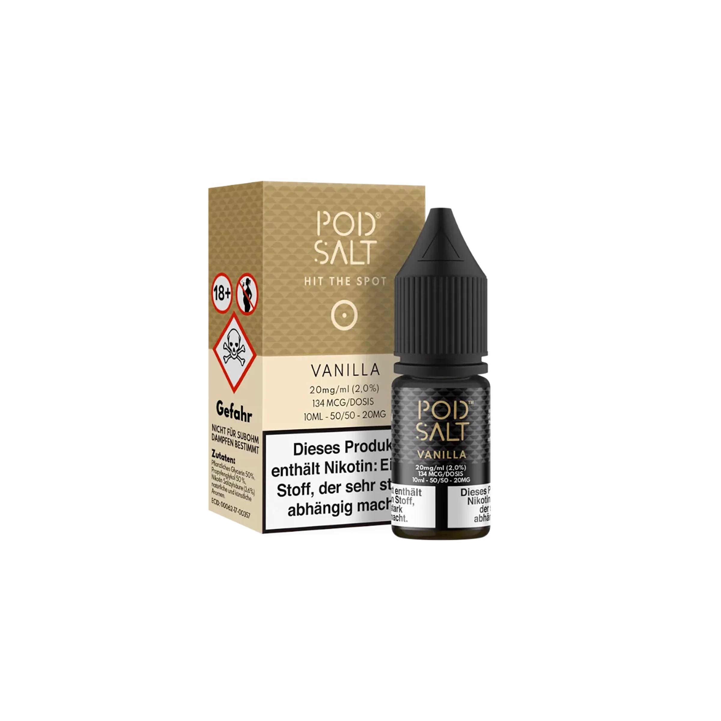 Pod Salt - E-Liquid - NicSalt - Vanilla - 10 ml - 20 mg