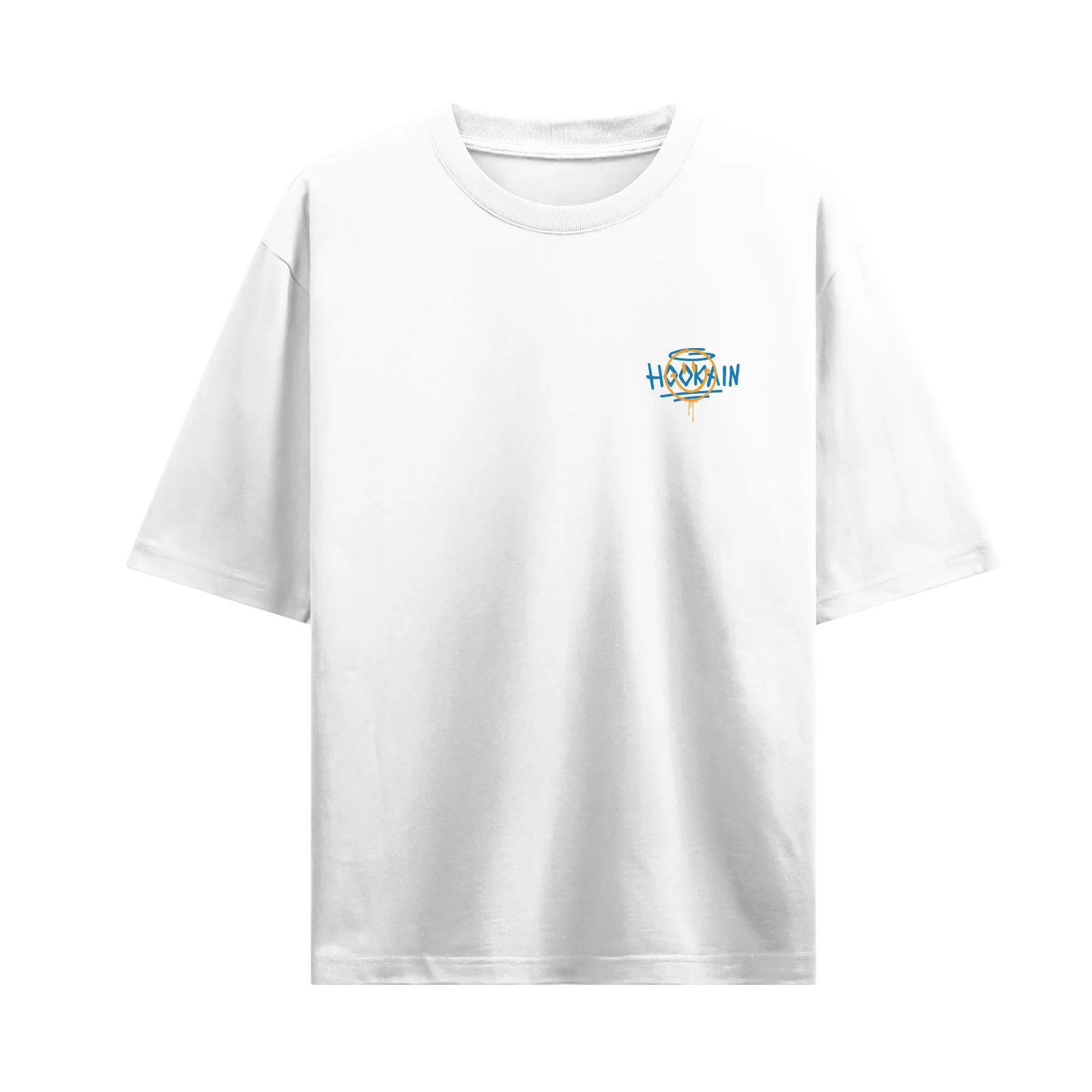  Smile High Logo T-Shirt  Medium Fit Weiß - Hookain 2