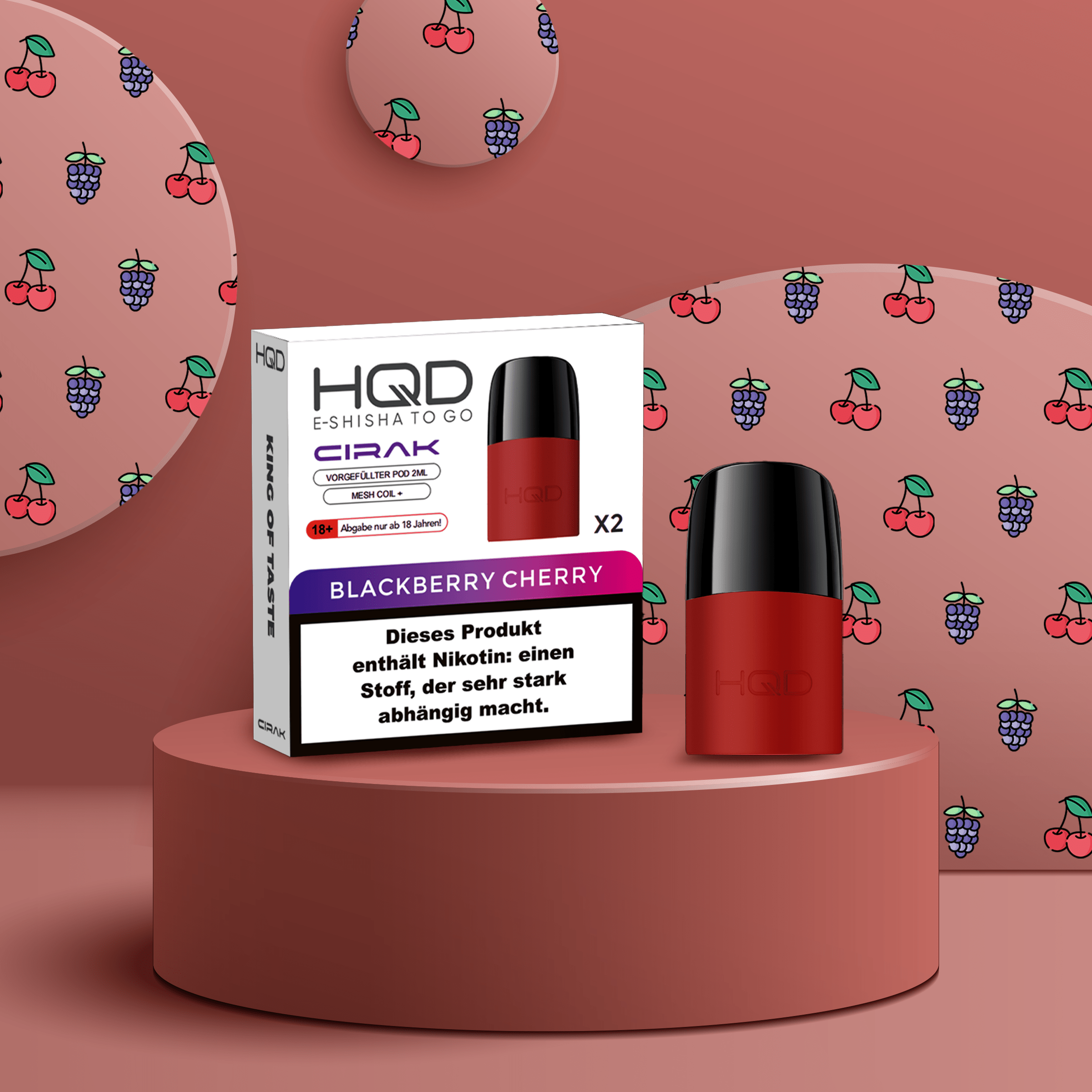 HQD - Cirak - Prefilled Pod - Blackberry Cherry | E-Liquid Vape Sorten g&uuml;nstig kaufen1