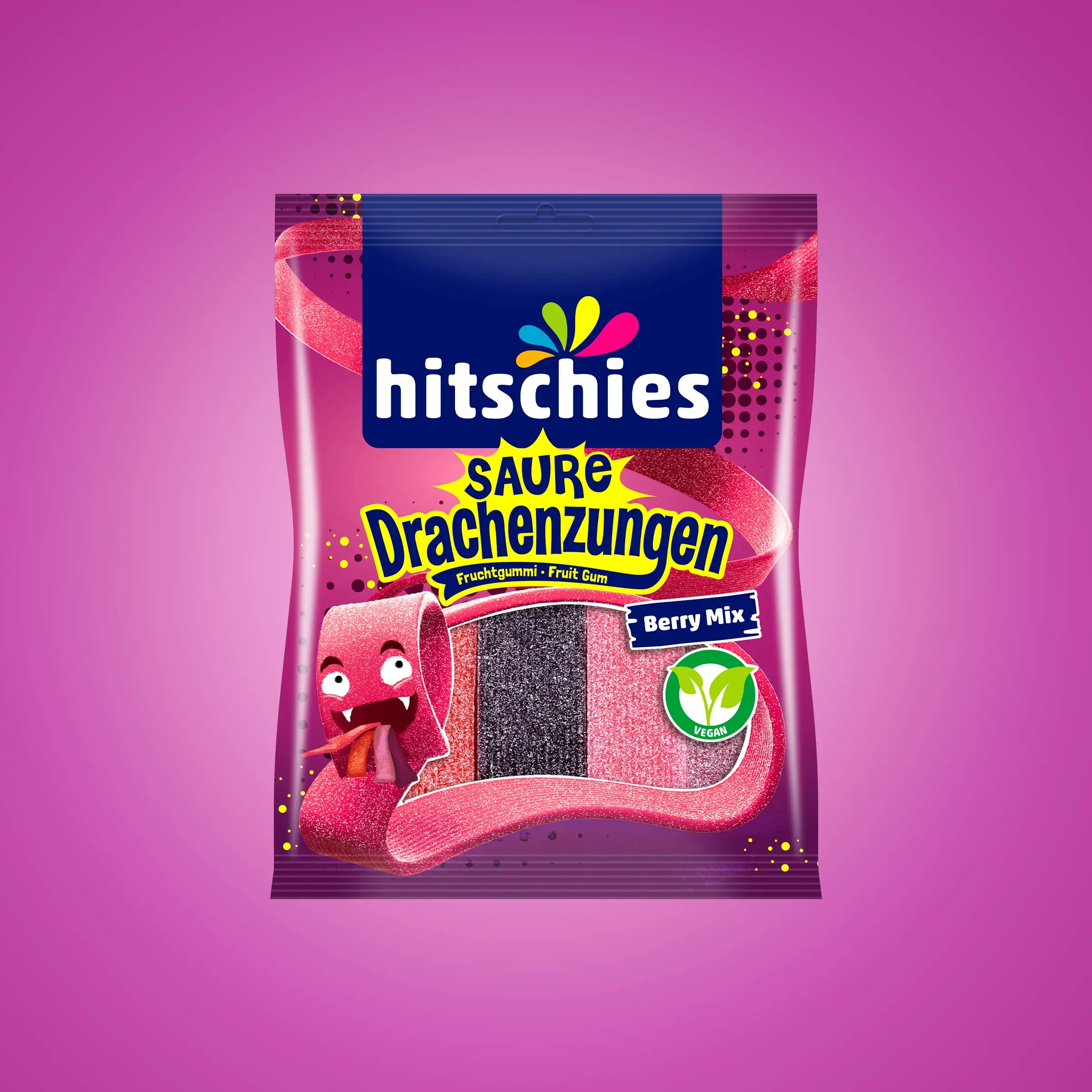 Hitschies - Saure Drachenzungen - Berry Mix - 125 g 1