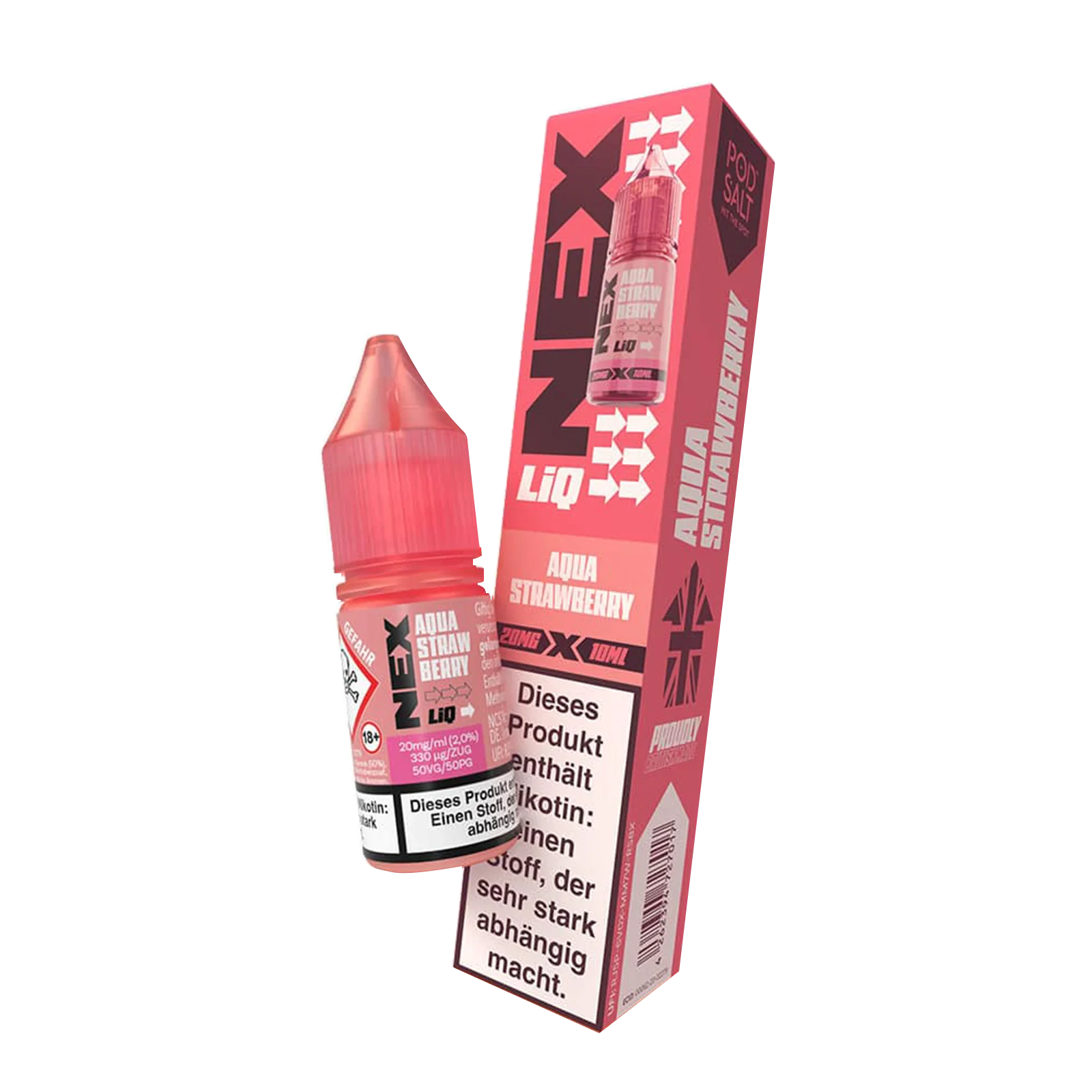 NexLiq - Pod Salt- NicSalt - 10 ml 20 mg Aqua Strawberry 2