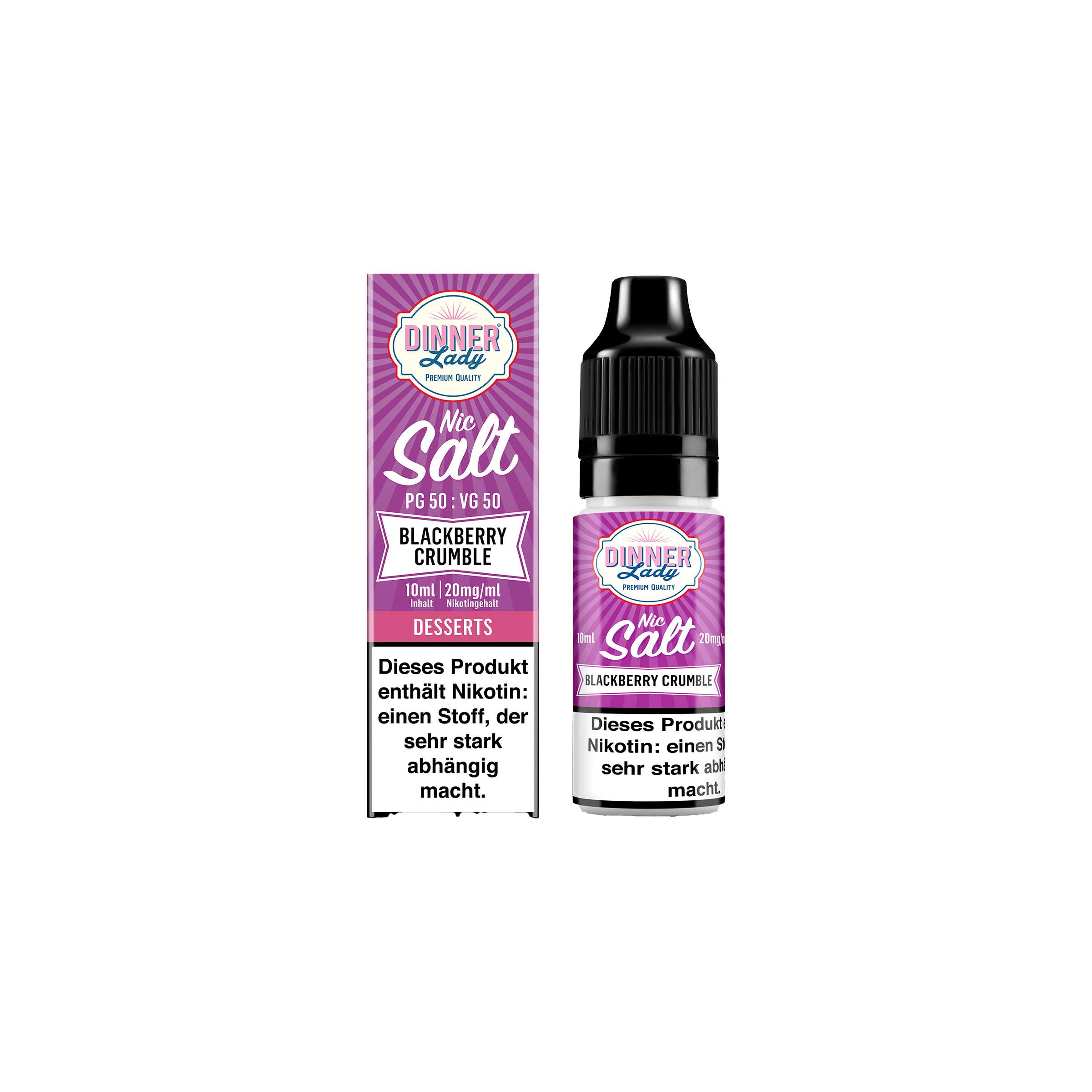 Dinner Lady - E-Liquid - Nikotinsalz - Blackberry Crumble - 10 ml - 20 mg