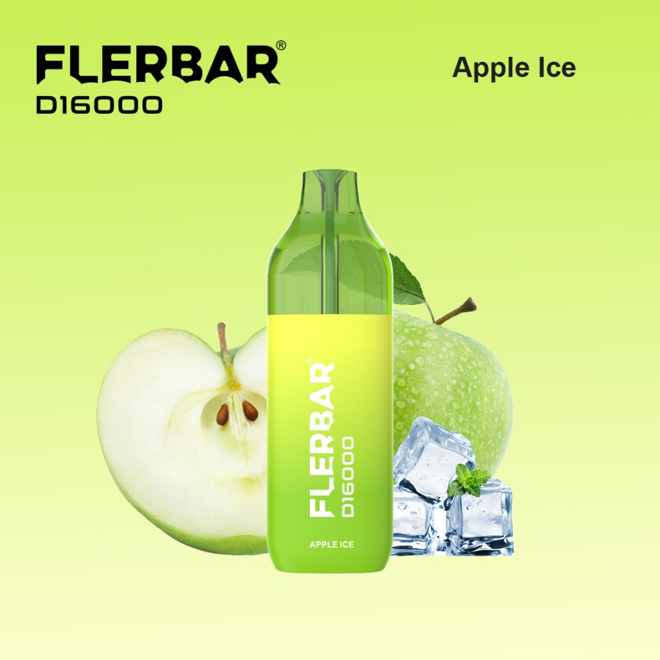 Flerbar D16000 Apple Ice 12ml E-Zigarette – 16000 Puffs 2
