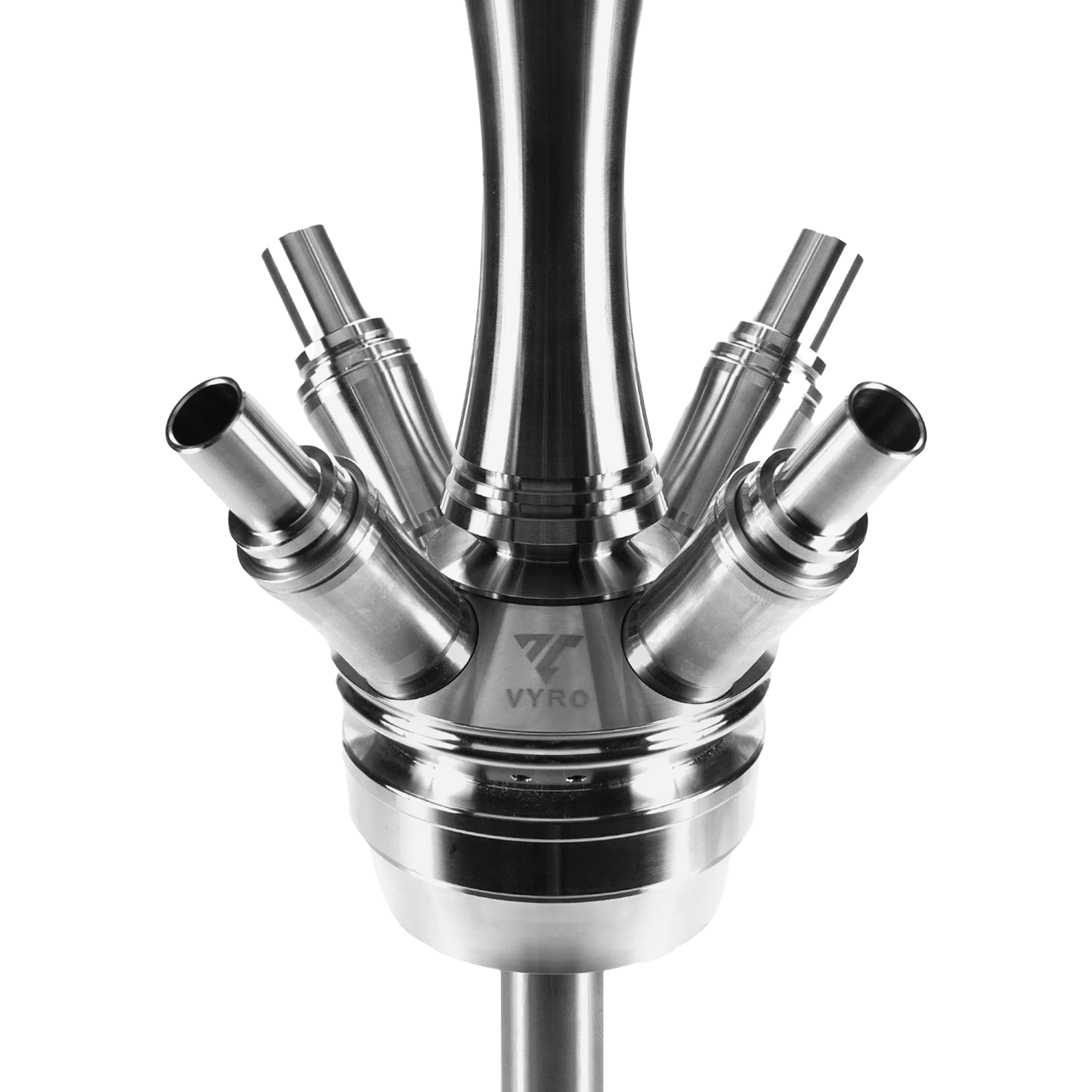 Vyro - Evoke - Clear - 4-Hose Stainless Steel Shisha