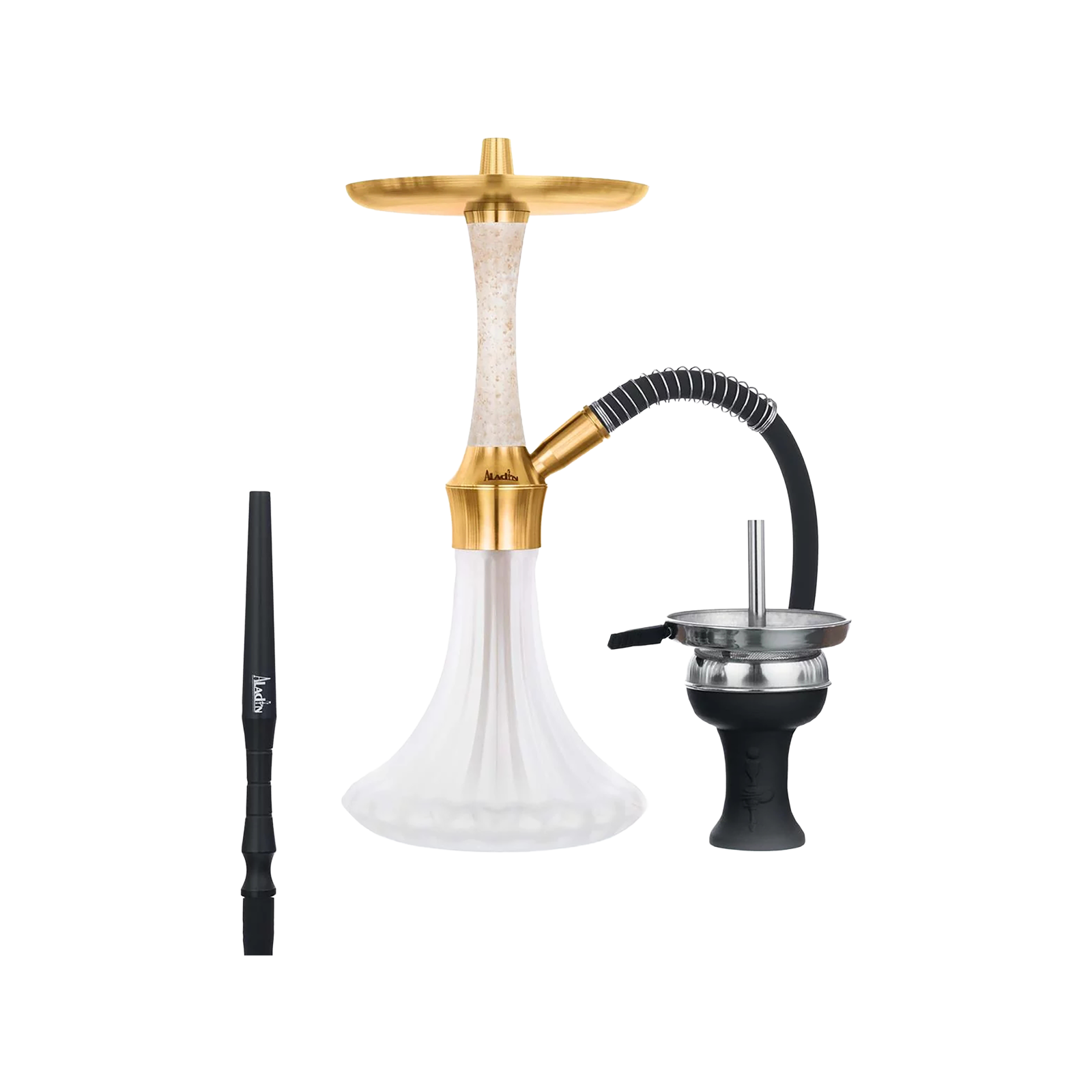 Aladin EPOX 360 Frozen Gold Shisha Komplettset – Edelstahl-Design 1