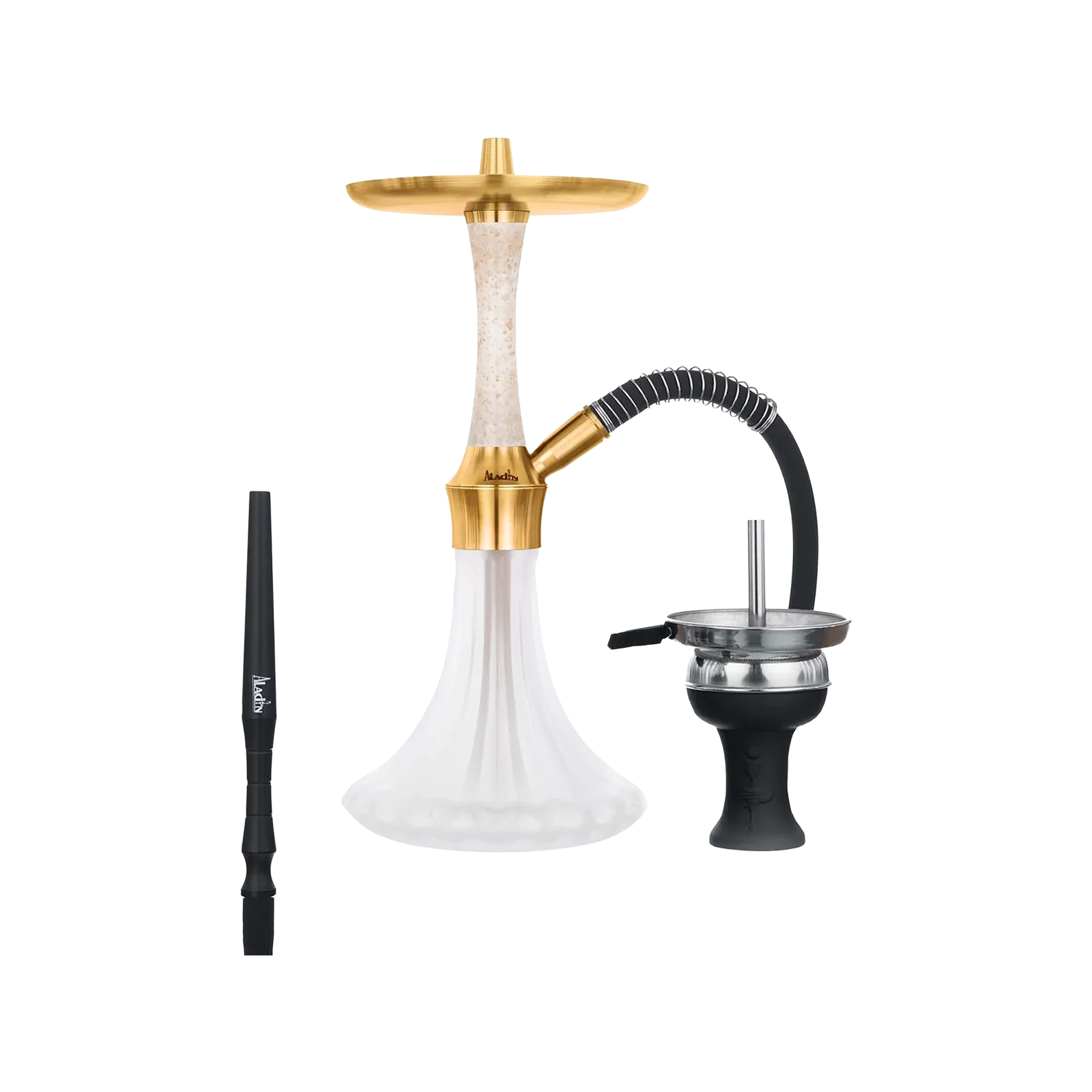 Aladin EPOX 360 Frozen Gold Shisha Komplettset – Edelstahl-Design 1