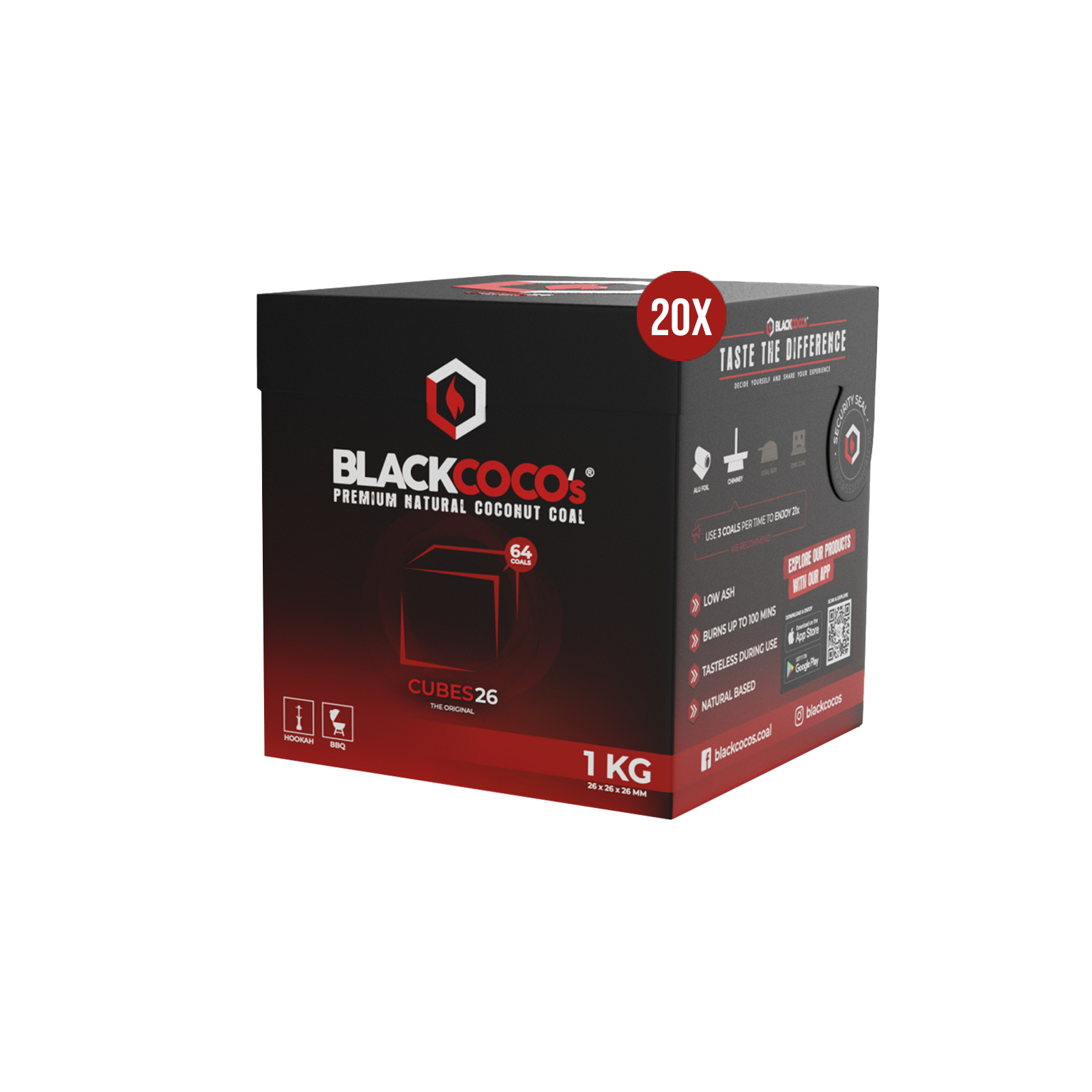 BLACKCOCO's Cubes 26 20 kg | Premium Naturkohle bestellen 2