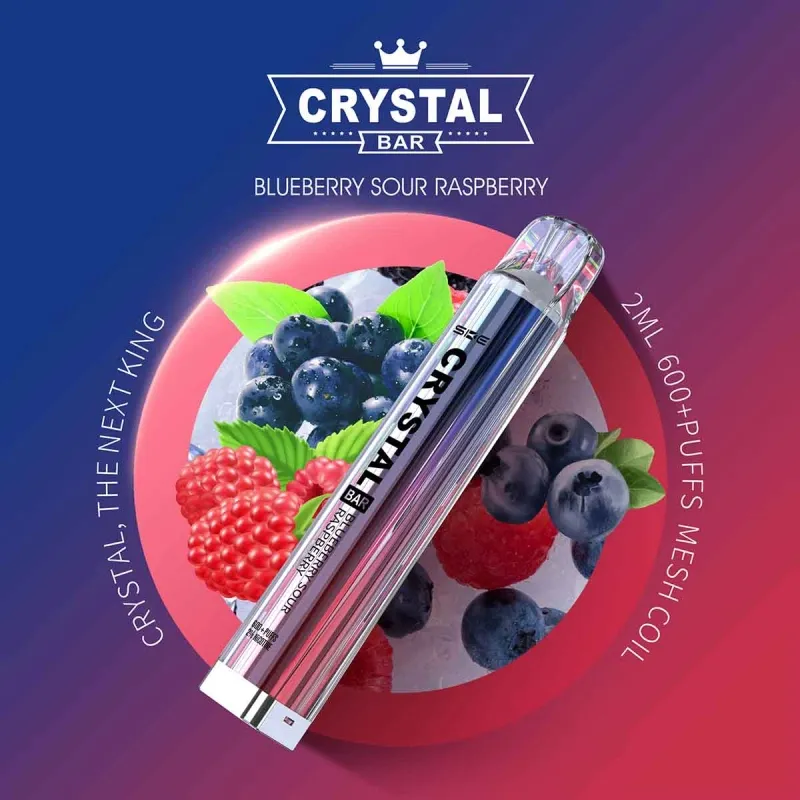 Crystal Bar Blueberry Sour Raspberry Einweg E-Zigarette Online bestellen