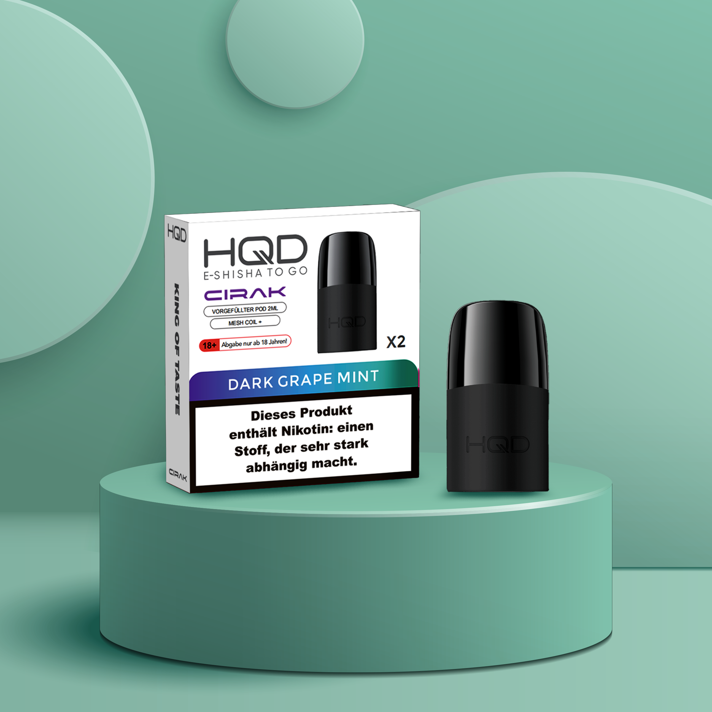 HQD - Cirak - Prefilled Pod - Dark Grape Mint | E-Liquid Vape Sorten g&uuml;nstig kaufen3