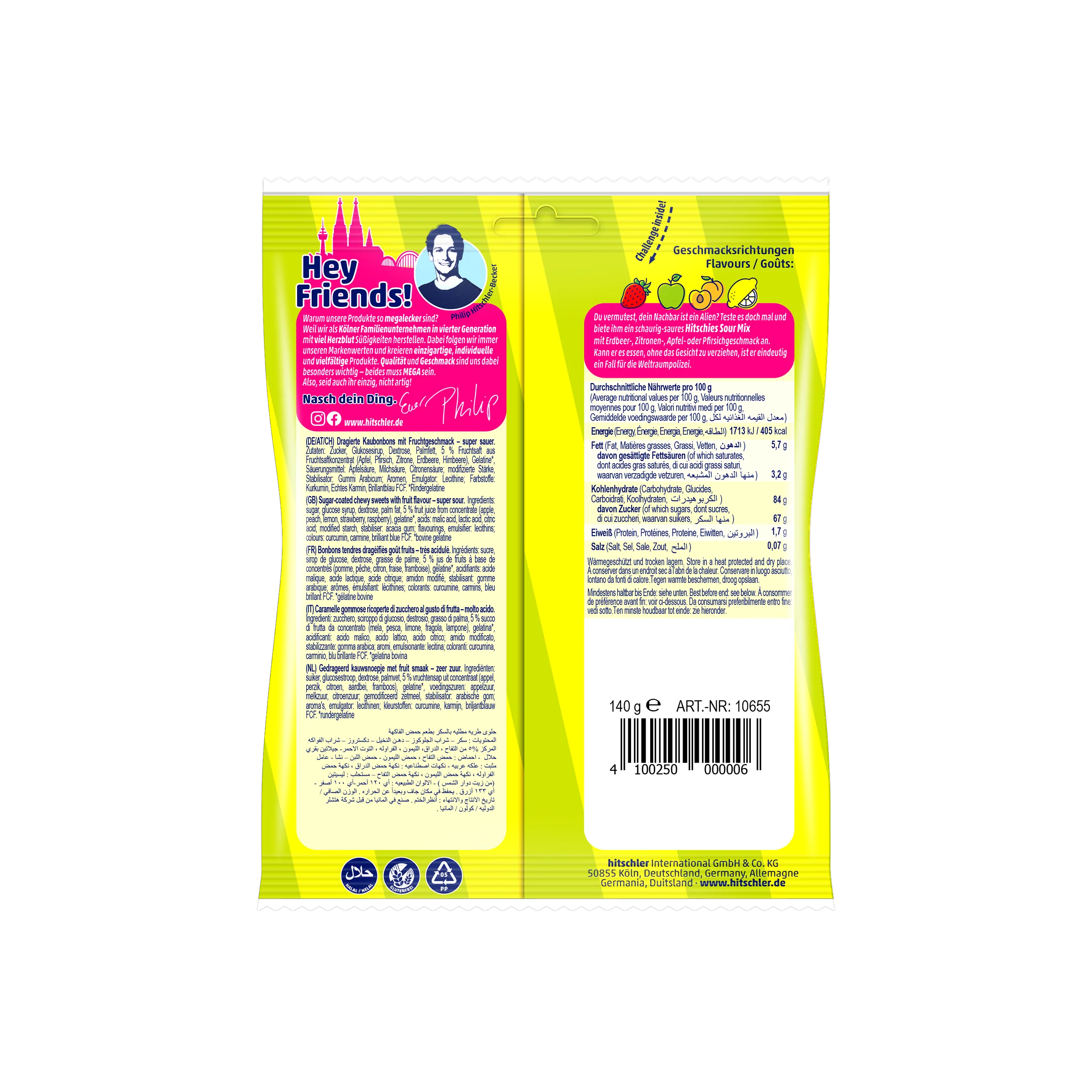 Hitschies Kaubonbon Sour Mix 140 g | Candys online 3