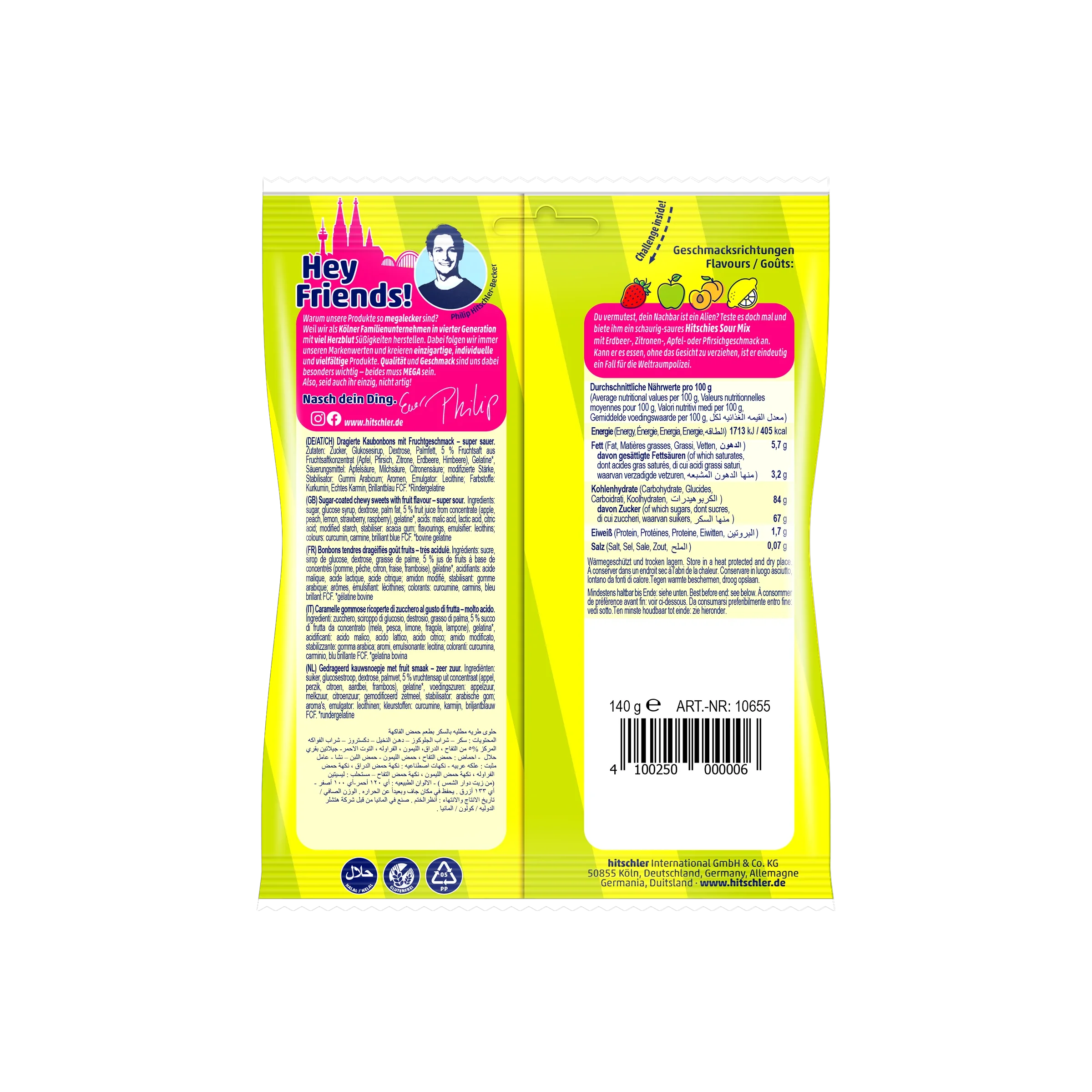 Hitschies Kaubonbon Sour Mix 140 g | Candys online 3