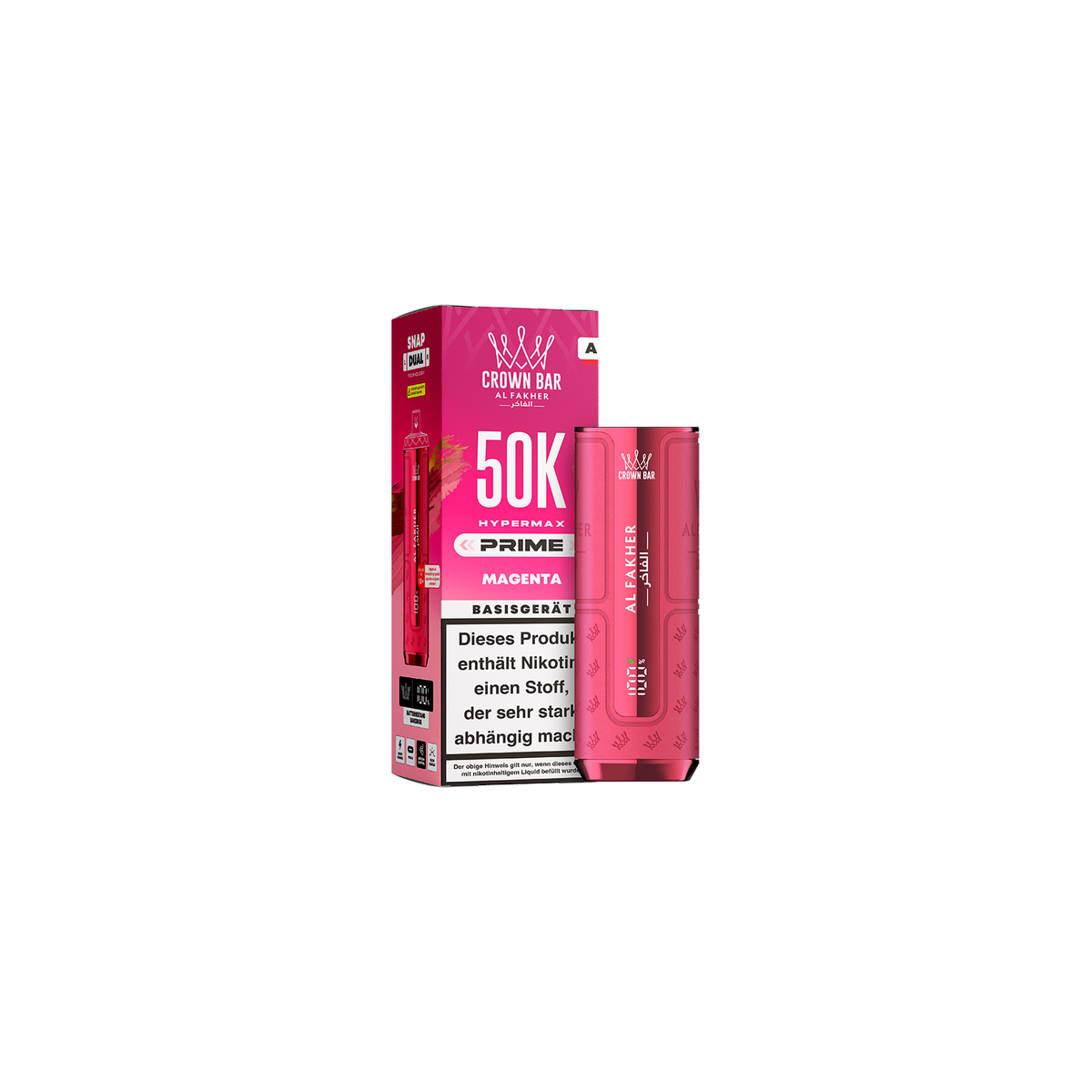 Al Fakher- Hypermax - Prime - 50K - Basisger&auml;t - Magenta 1
