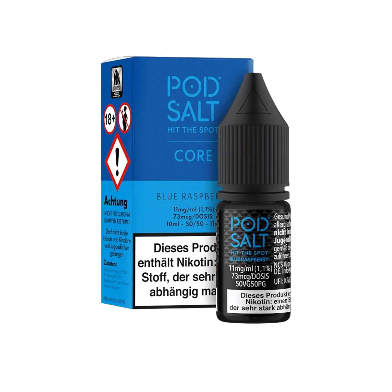 Pod Salt Core - E-Liquid - NicSalt - Blue Raspberry - 10 ml - 11 mg