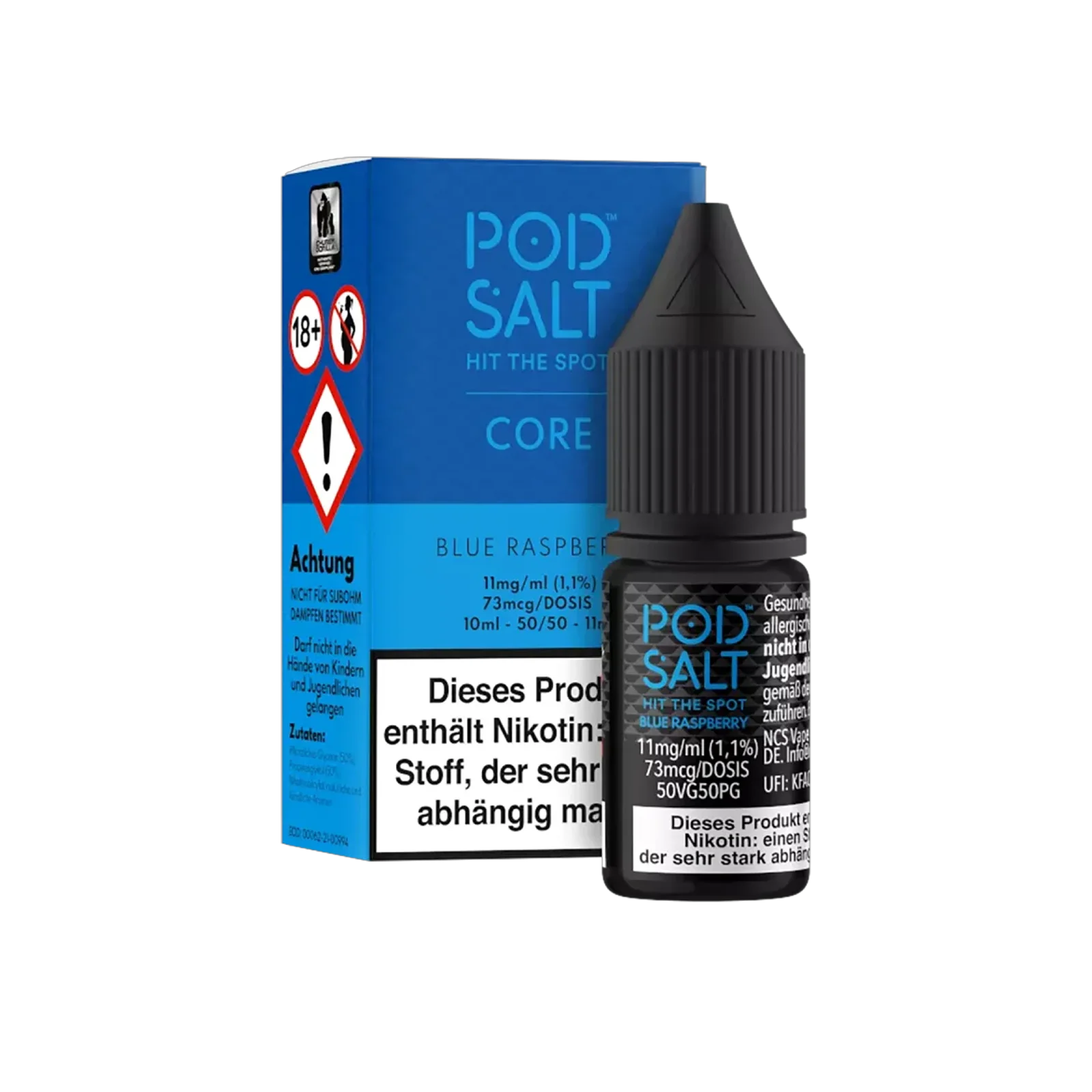 Pod Salt Core - E-Liquid - NicSalt - Blue Raspberry - 10 ml - 11 mg