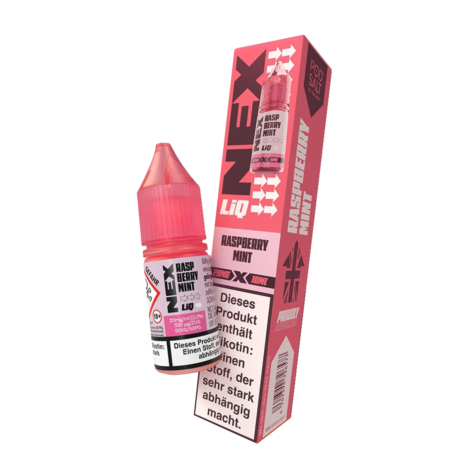 NexLiq - Pod Salt- NicSalt - 10 ml 20 mg Raspberry Mint 2
