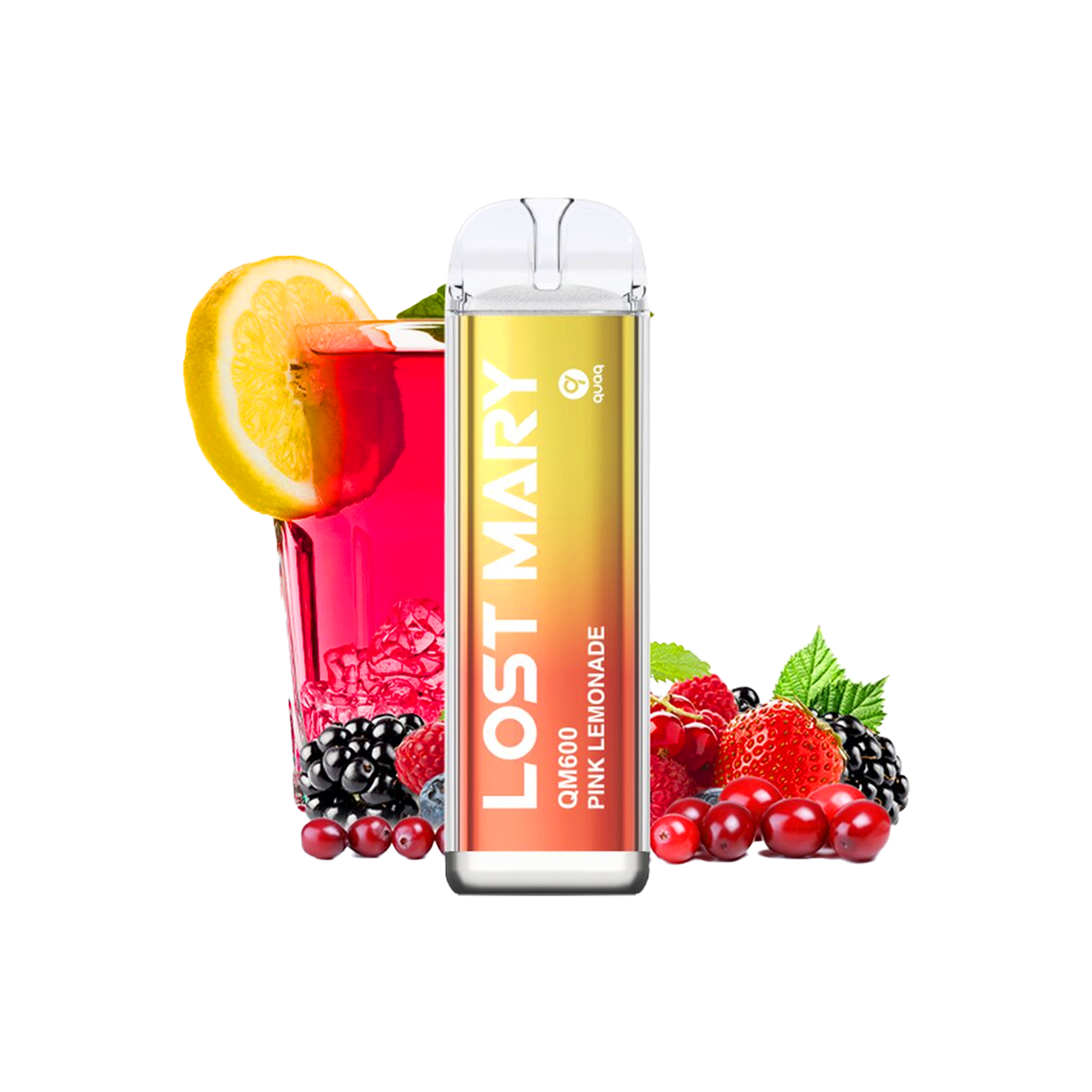 Lost Mary - QM600 - Pink Lemonade - Vapestick - 20 mg | Alle neuen Sorten g&uuml;nstig online kaufen - Hookain E-Shisha Onlineshop