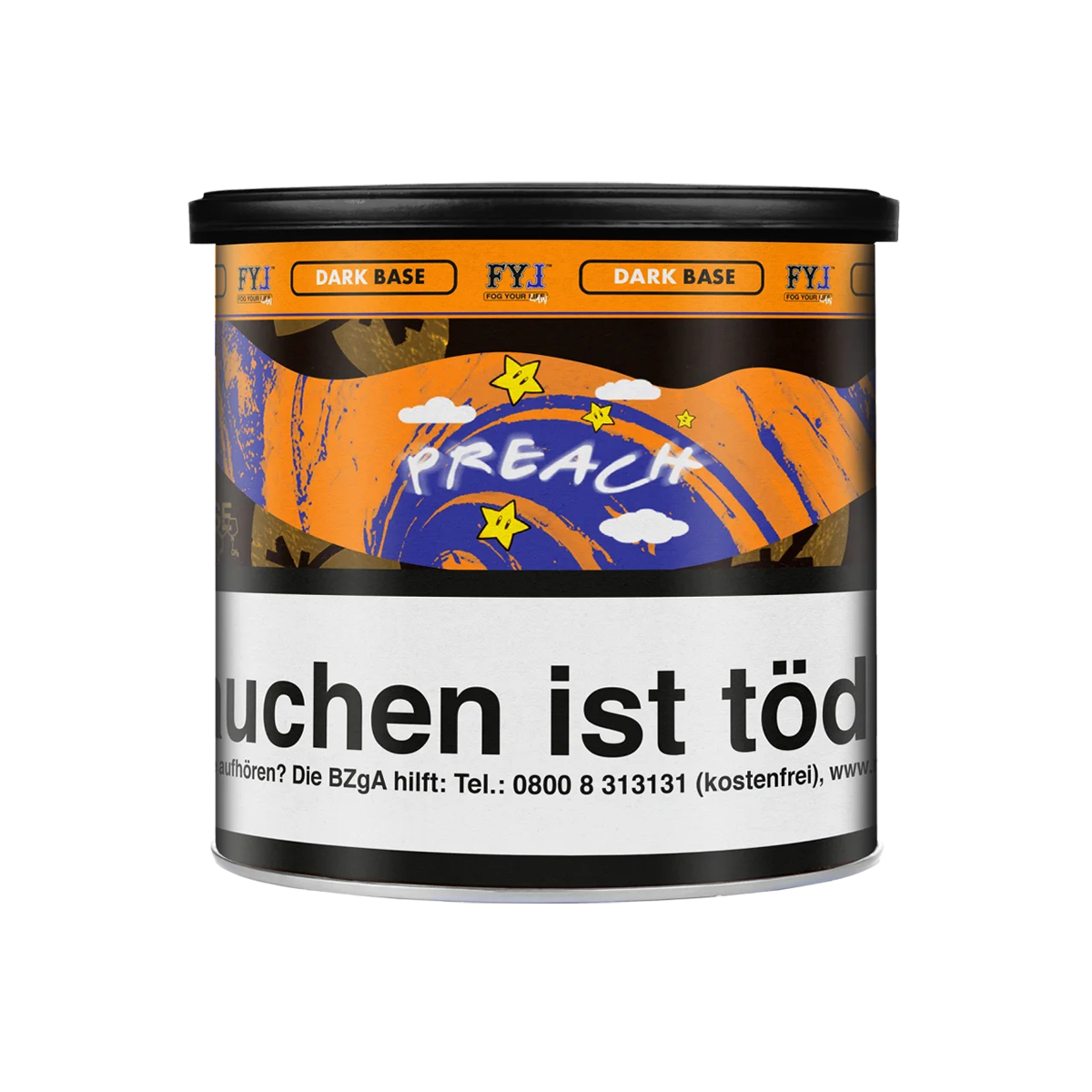 Fog Your Law Dark - Preach - Schwarzer Peifentabak Dry Base - 65 g1-1-1
