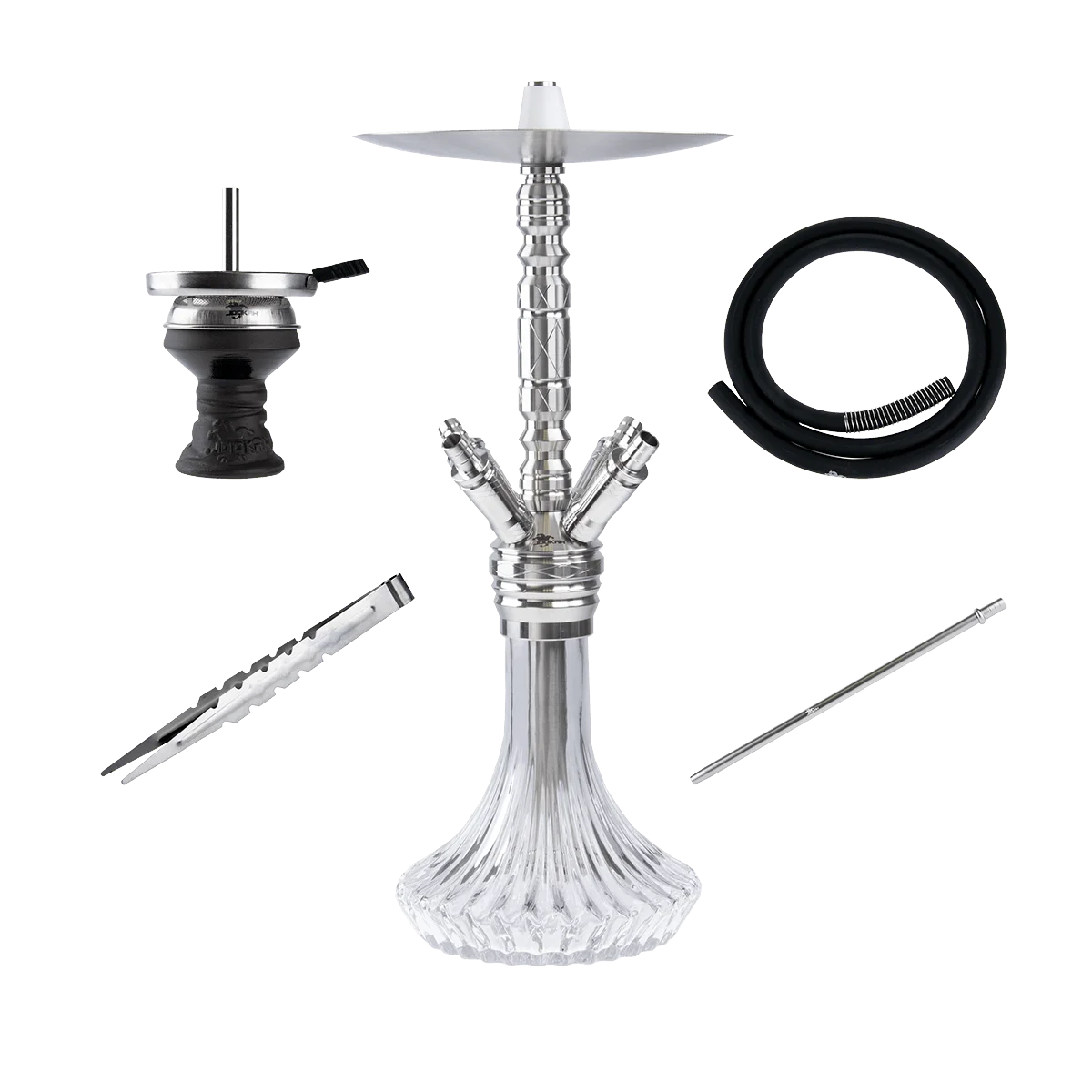 Jookah - Stainless Steel - Shisha Set - Four Of A Kind - #2 - Medium