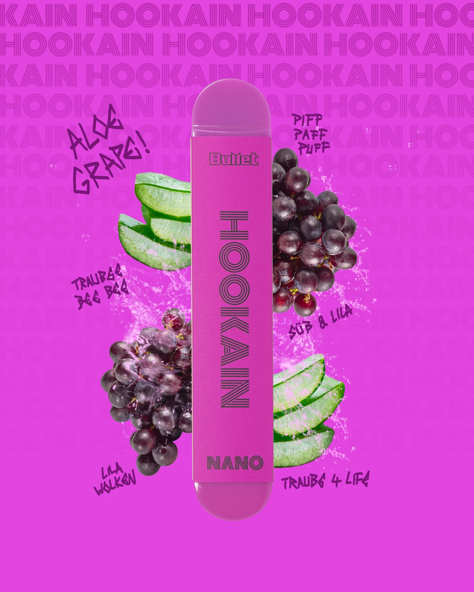 HOOKAiN Nano X Vapestick Aloe Grape Einweg E-Zigarette