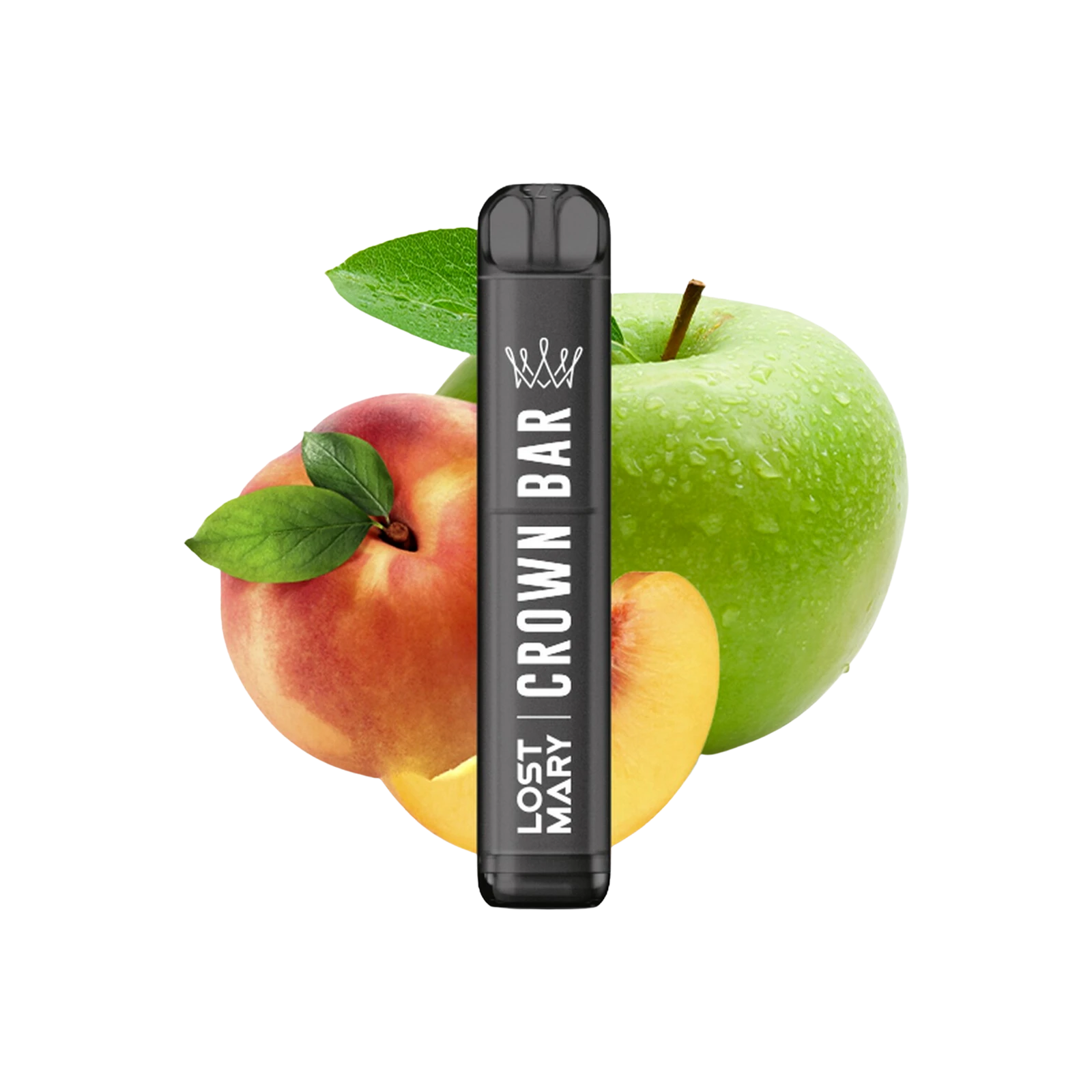Crown Bar - Einweg-Vape - Peach Green Apple - 20 mg | Alle neuen Sorten günstig online kaufen - Hookain E-Shisha Onlineshop