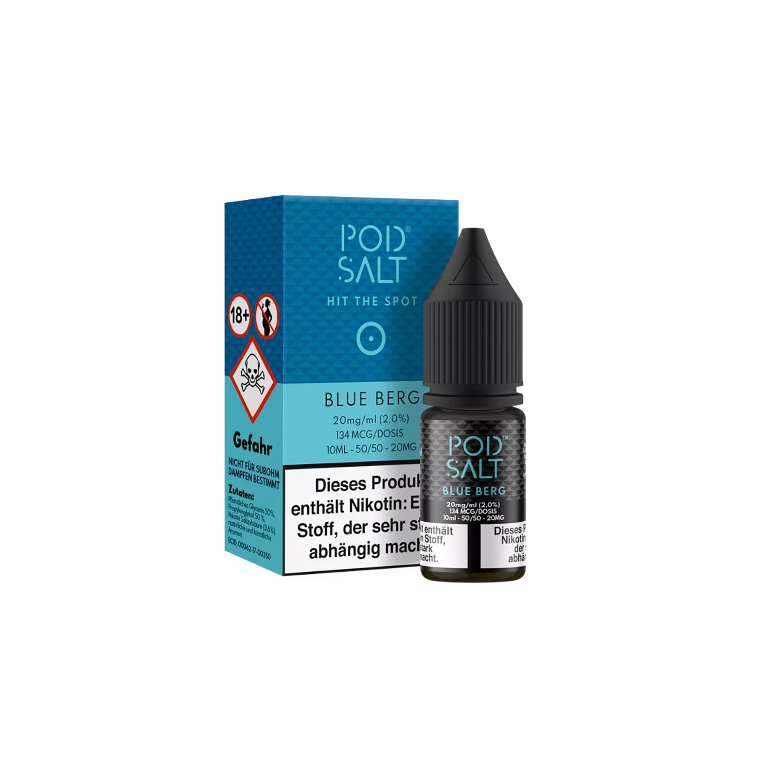 Pod Salt Liquid Blue Berg 10ml 20mg Nikotinsalz