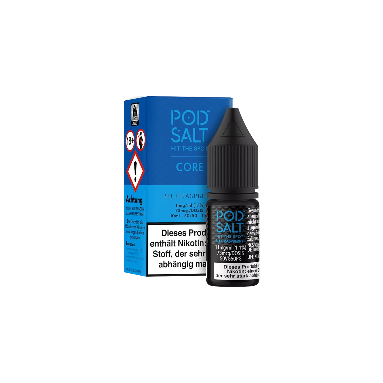 Pod Salt Core Liquid Blue Raspberry 10ml 11 mg Nikotinsalz