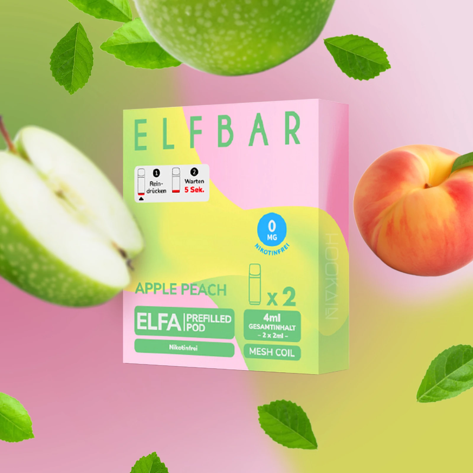 Elf Bar ELFA CP Apple Peach Nikotinfrei | Prefilled Pods günstig bestellen 3