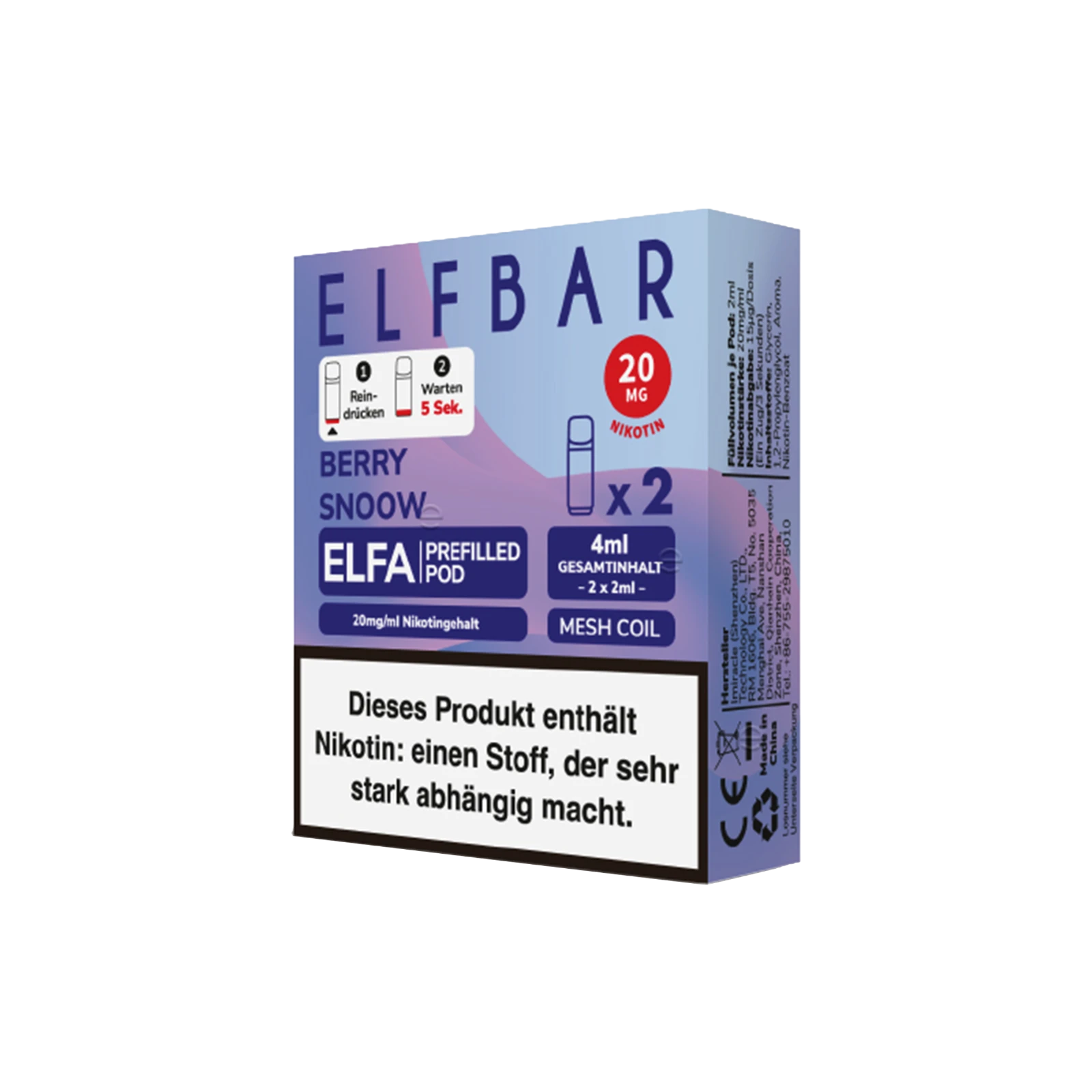 Elf Bar ELFA CP Prefilled Pod Berry Jam | Neue Liquid Sorten1