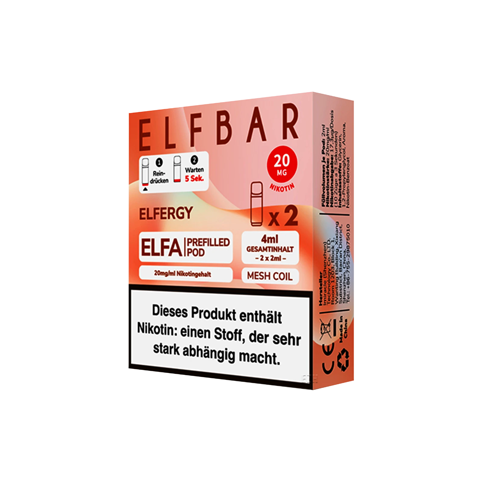 Elf Bar ELFA CP Prefilled Pod Elfergy | Neue Liquid Sorten