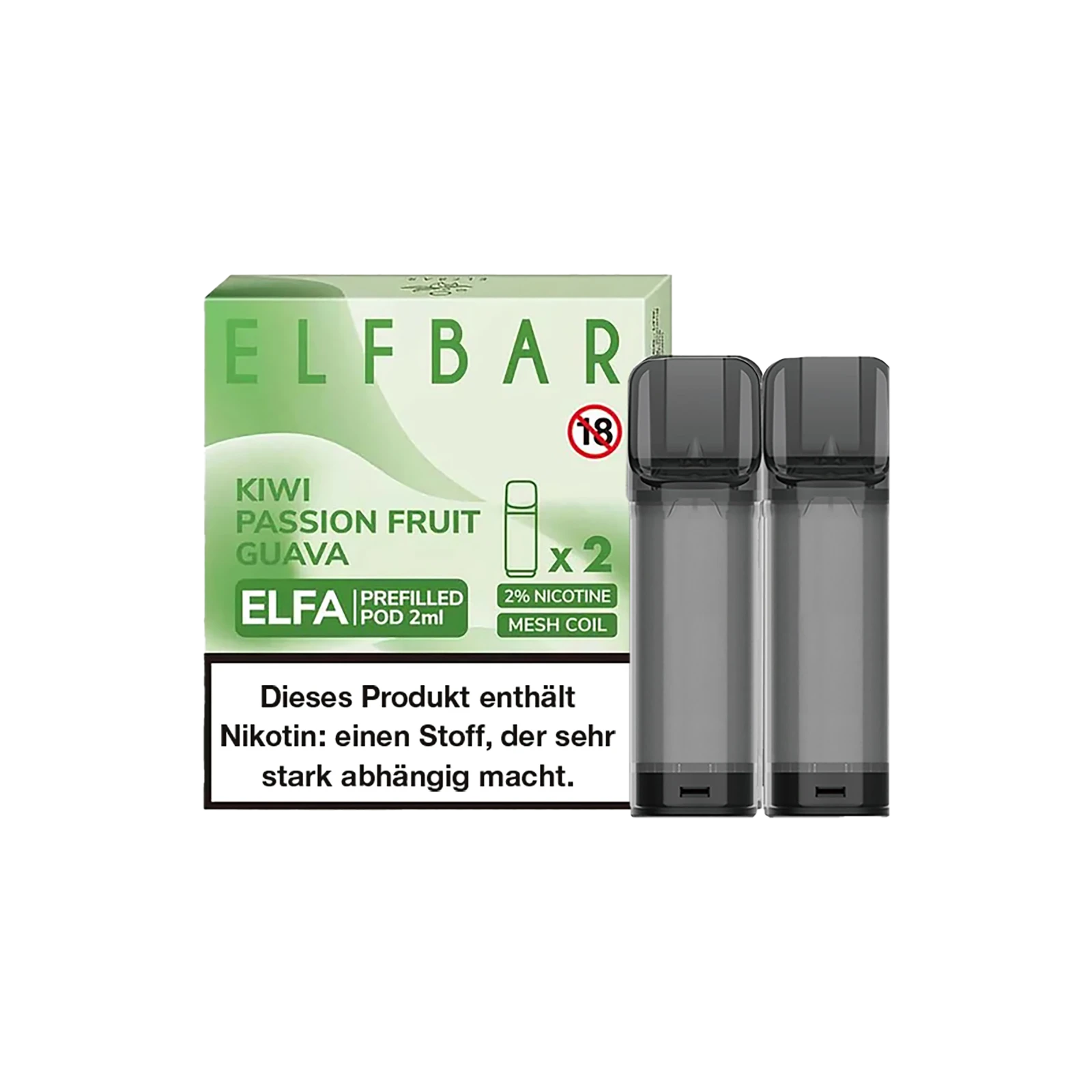 Elf Bar - ELFA - Prefilled Pod - Kiwi Passion Fruit Guava| Alle neuen Sorten - Hookain Vape Onlineshop2
