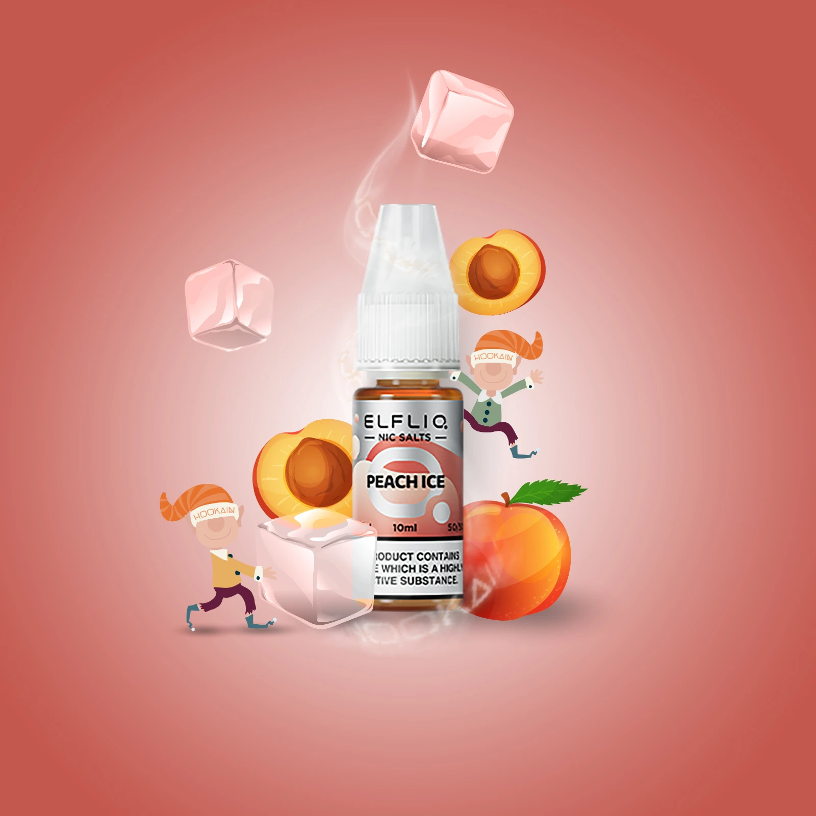 Elf Bar - ElfliQ - E-Liquid - Nikotinsalz - Peach Ice - 20 mg | Alle neuen Sorten günstig online kaufen - Hookain Vape Onlineshop-1