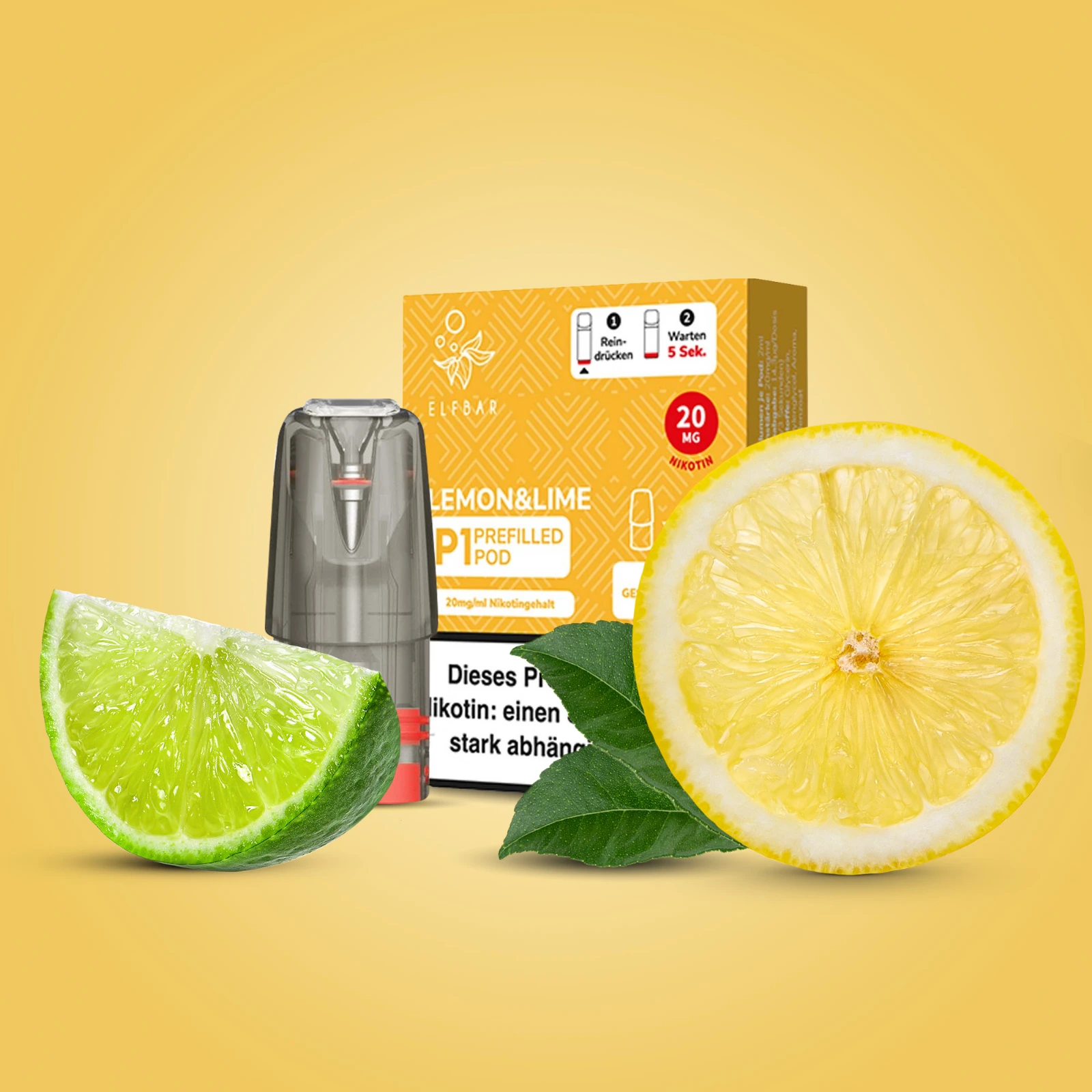Elf Bar Mate 500 P1 Lemon & Lime Prefilled Pod | Online bestellen 1