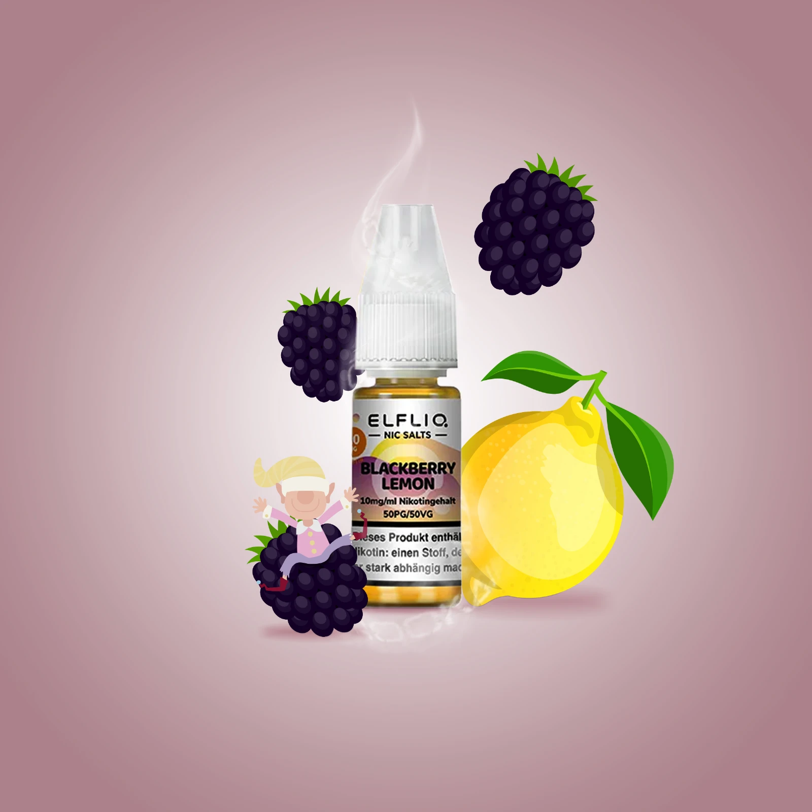 ElfliQ Blackberry Lemon 10 mg | E-Zigaretten Liquid von Elf Bar kaufen 1