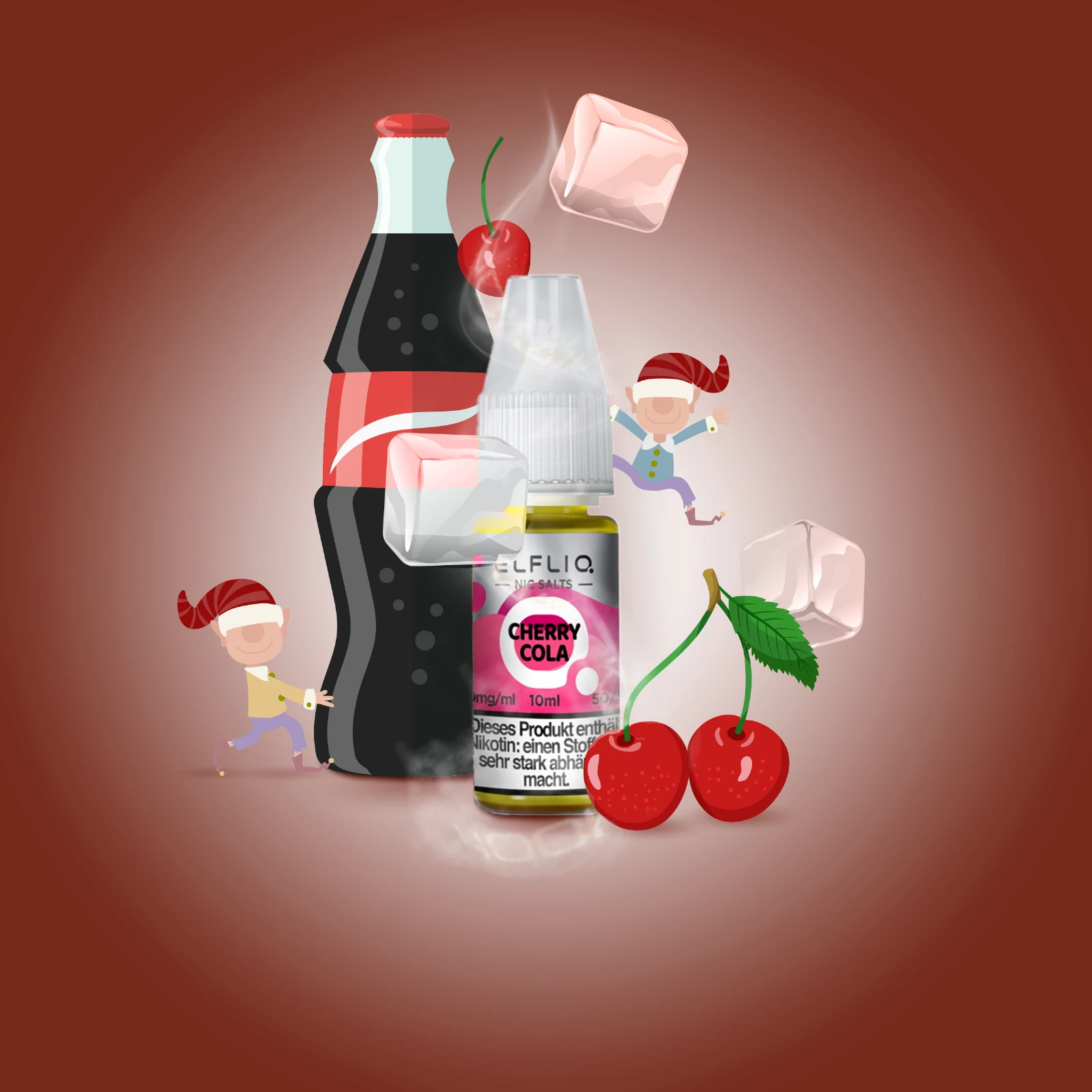 ElfliQ - Cherry Cola - 10 mg | E-Zigaretten Liquid von Elf Bar kaufen1