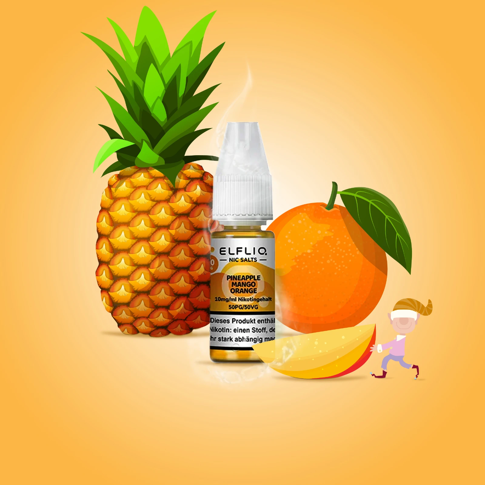 ElfliQ Pineapple Mango Orange 10 mg | E-Zigaretten Liquid von Elf Bar kaufen 1