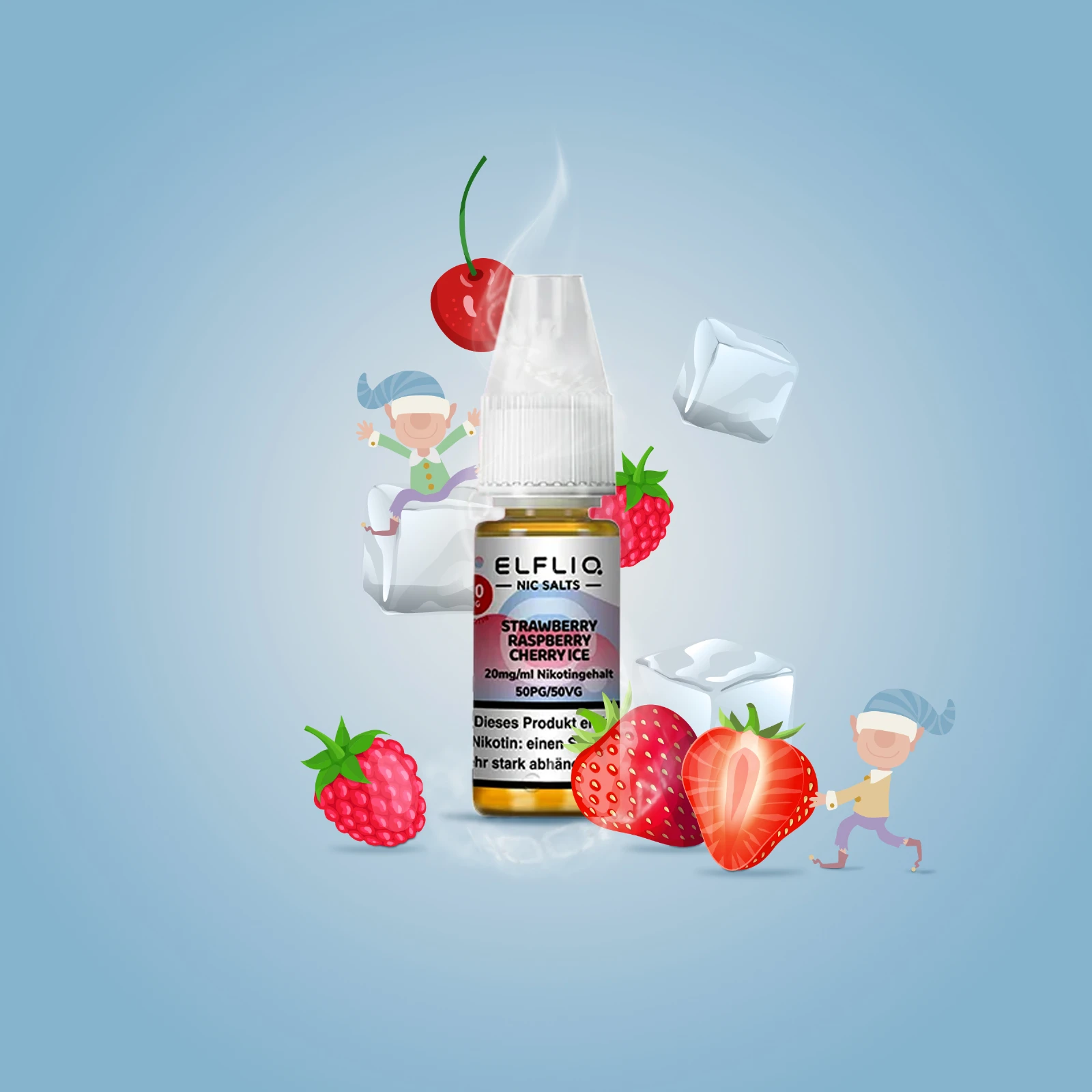 ElfliQ Strawberry Raspberry Cherry Ice 20 mg | E-Zigaretten Liquid von Elf Bar kaufen 1