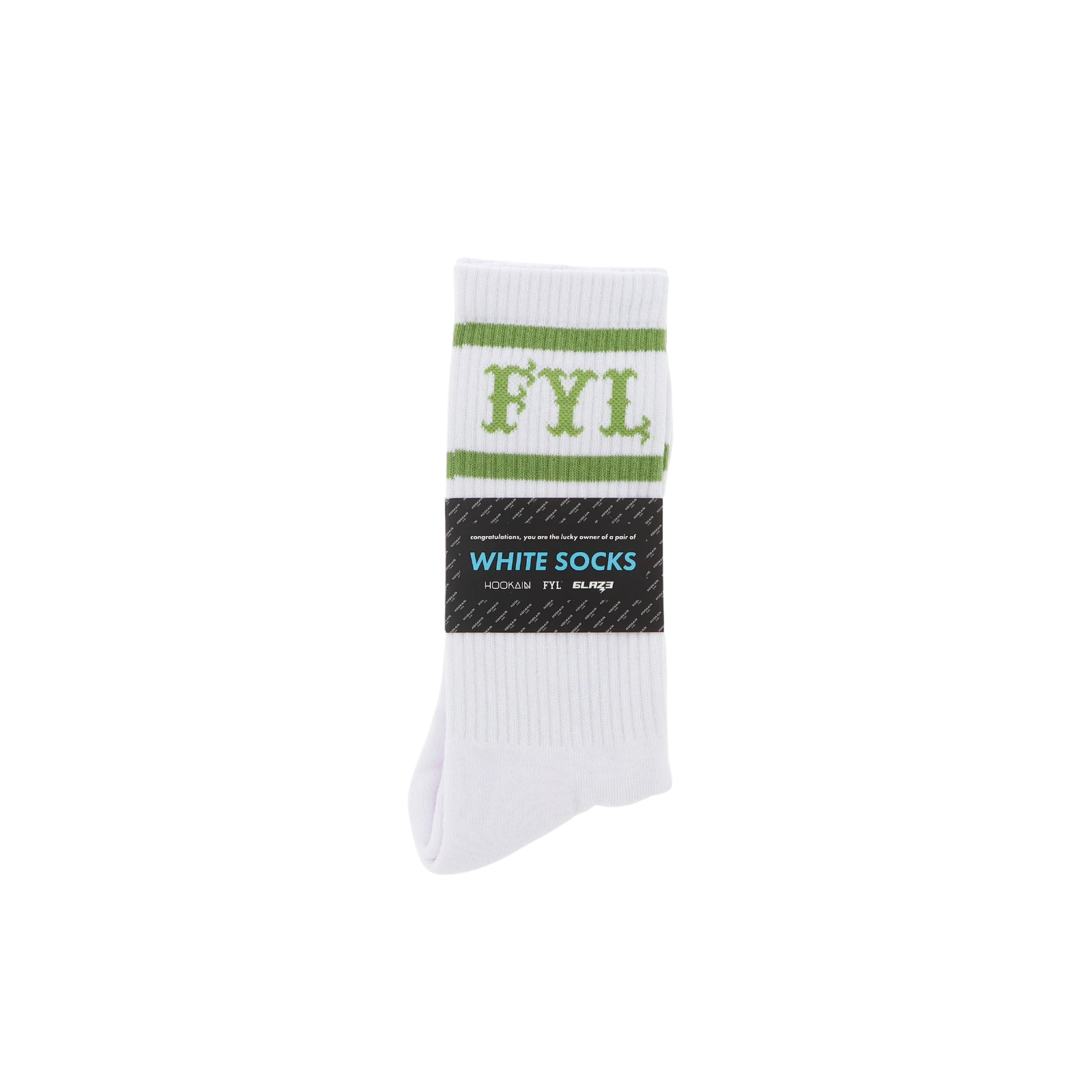 White Socks - FYL - Sage Green - L