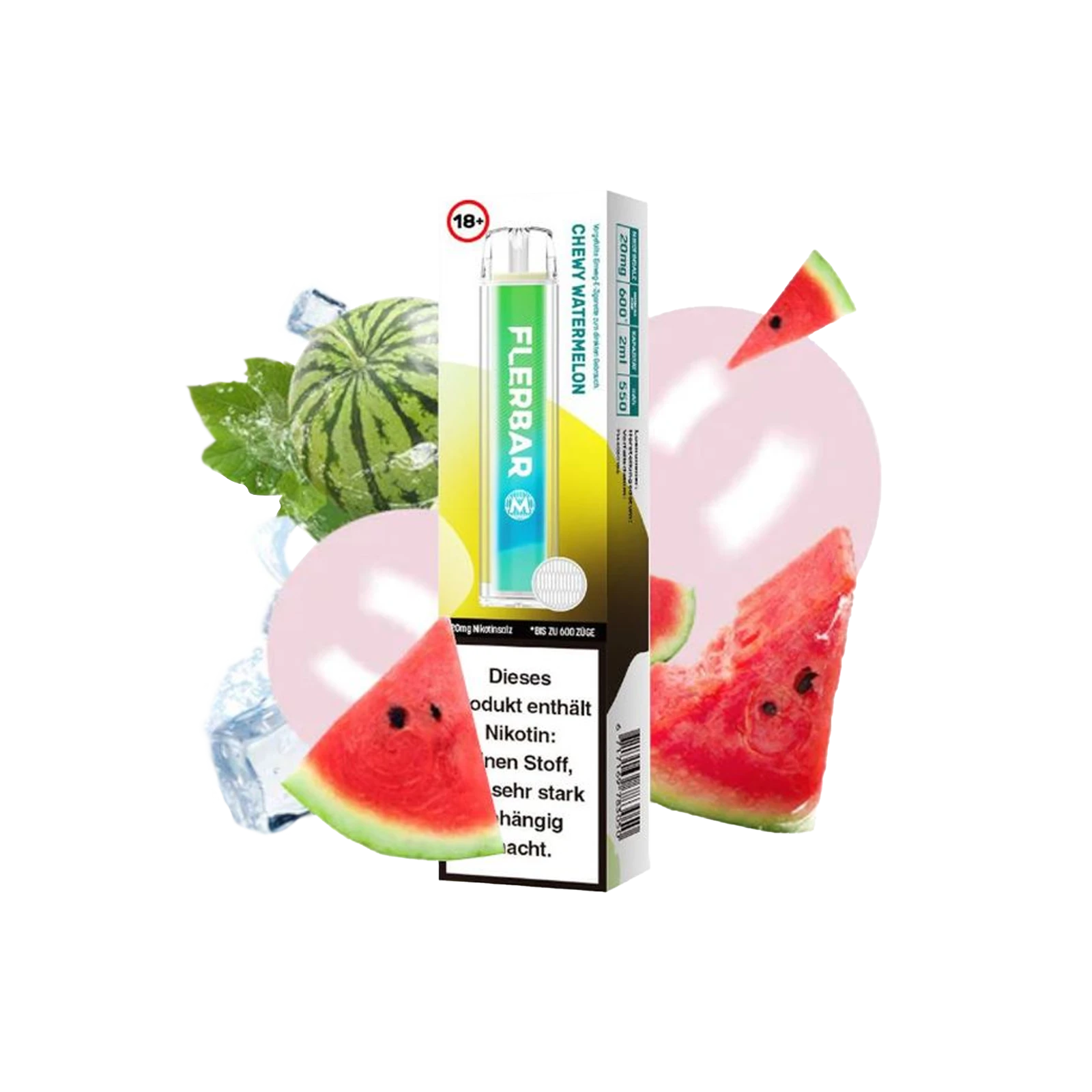 Flerbar - Vapestick - Chewy Watermelon - E-Shisha | alle Sorten günstig kaufen